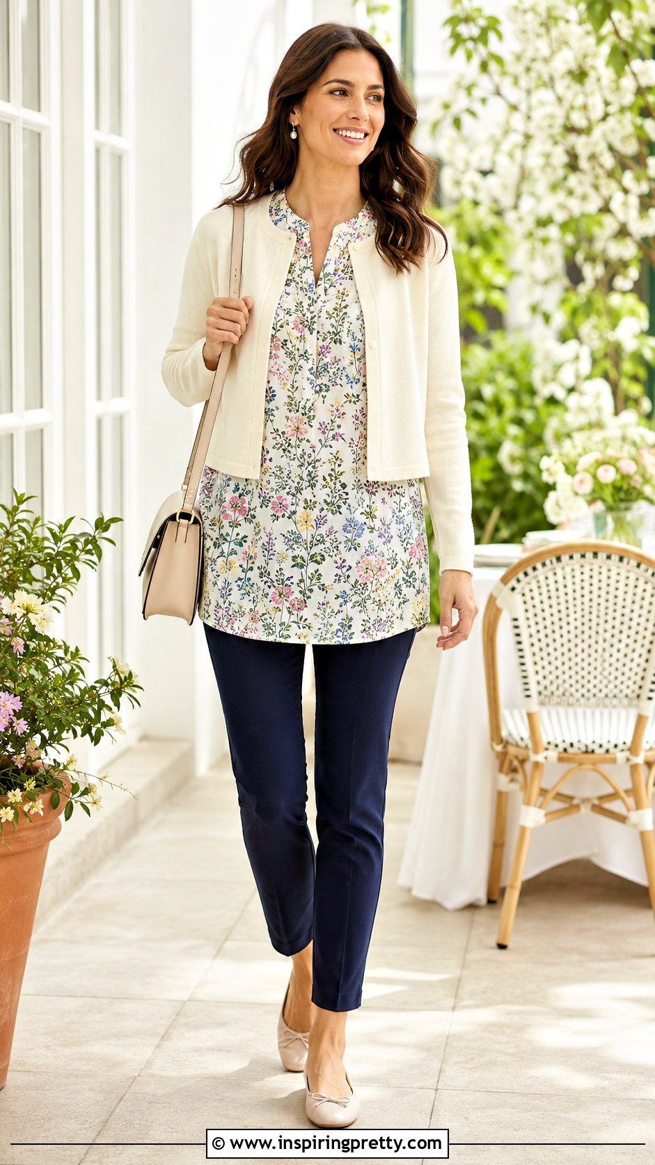 Cotton Tunic Top With Cropped Cardigan - 50 cotton tunic tops outfit ideas