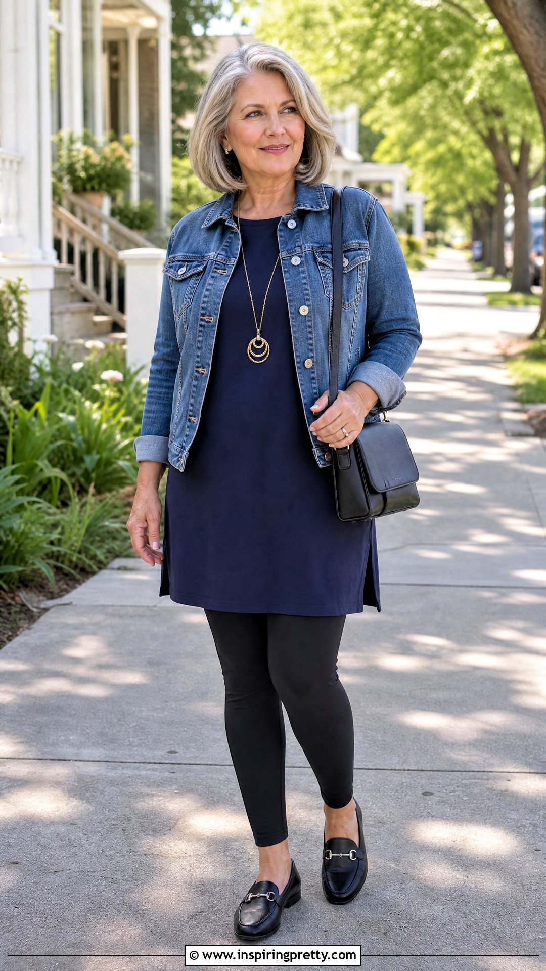 Cotton Tunic Top With Leggings - 50 cotton tops outfit ideas