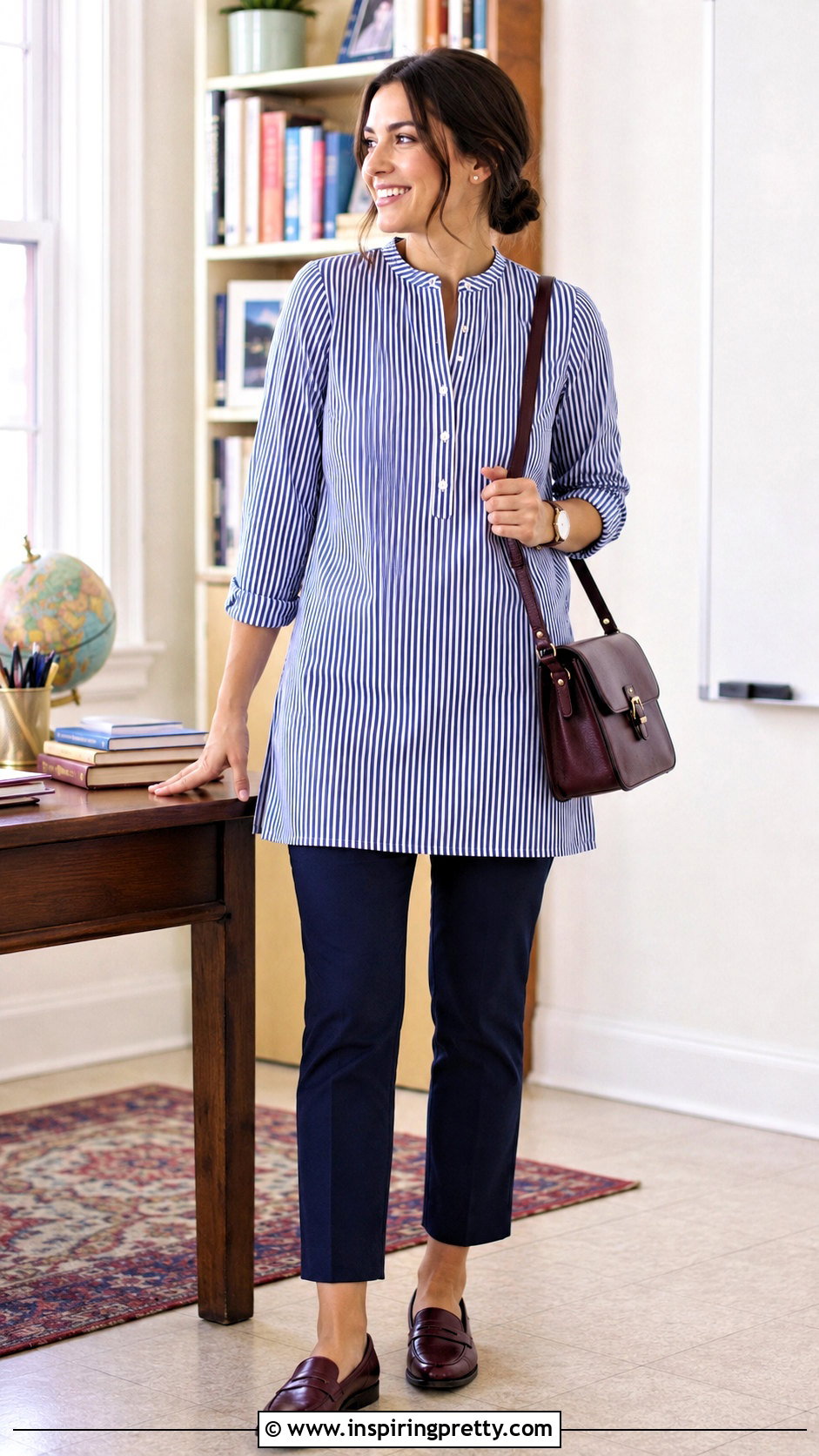 Cotton Tunic Top With Loafers - 50 cotton tunic tops outfit ideas