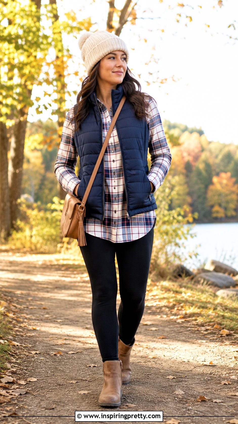 Cotton Tunic Top With Puffer Vest - 50 cotton tunic tops outfit ideas