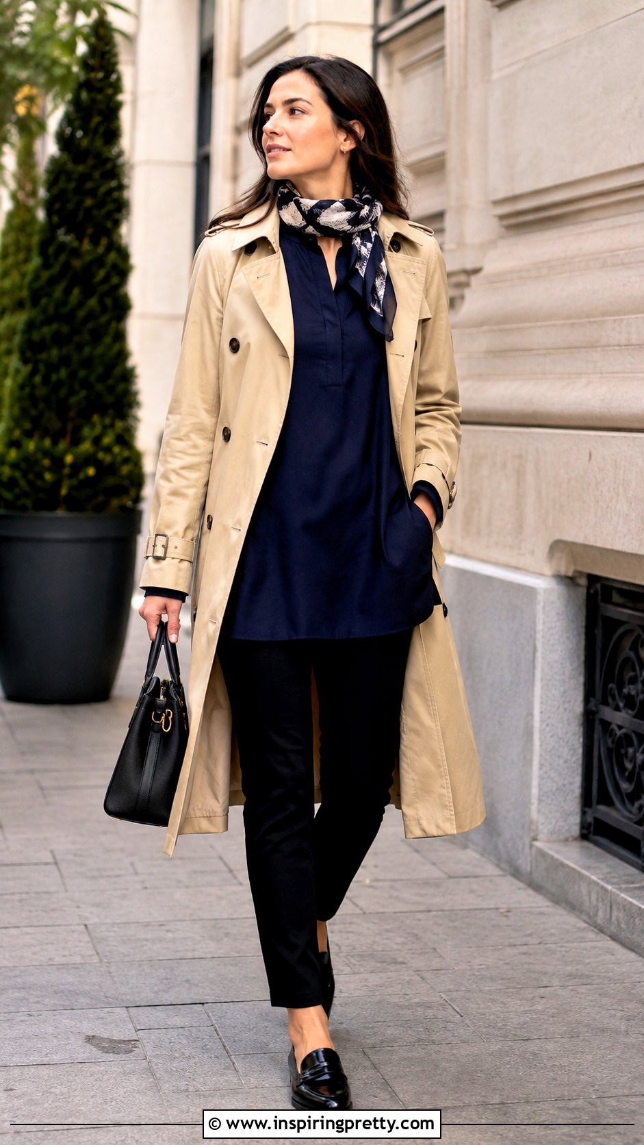 Cotton Tunic Top With Trench Coat - 50 cotton tunic tops outfit ideas