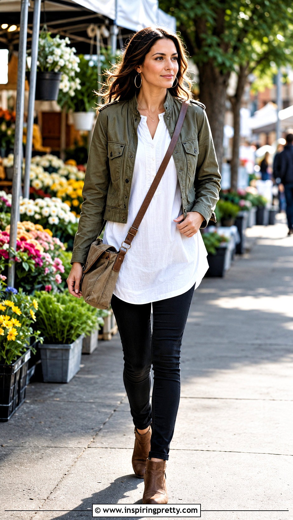 Cotton Tunic Top With Utility Jacket - 50 cotton tunic tops outfit ideas
