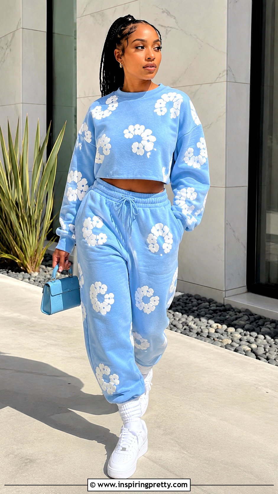 Cotton Wreath Crop Top With Matching Sweatpants - 20 denim tears crop tops