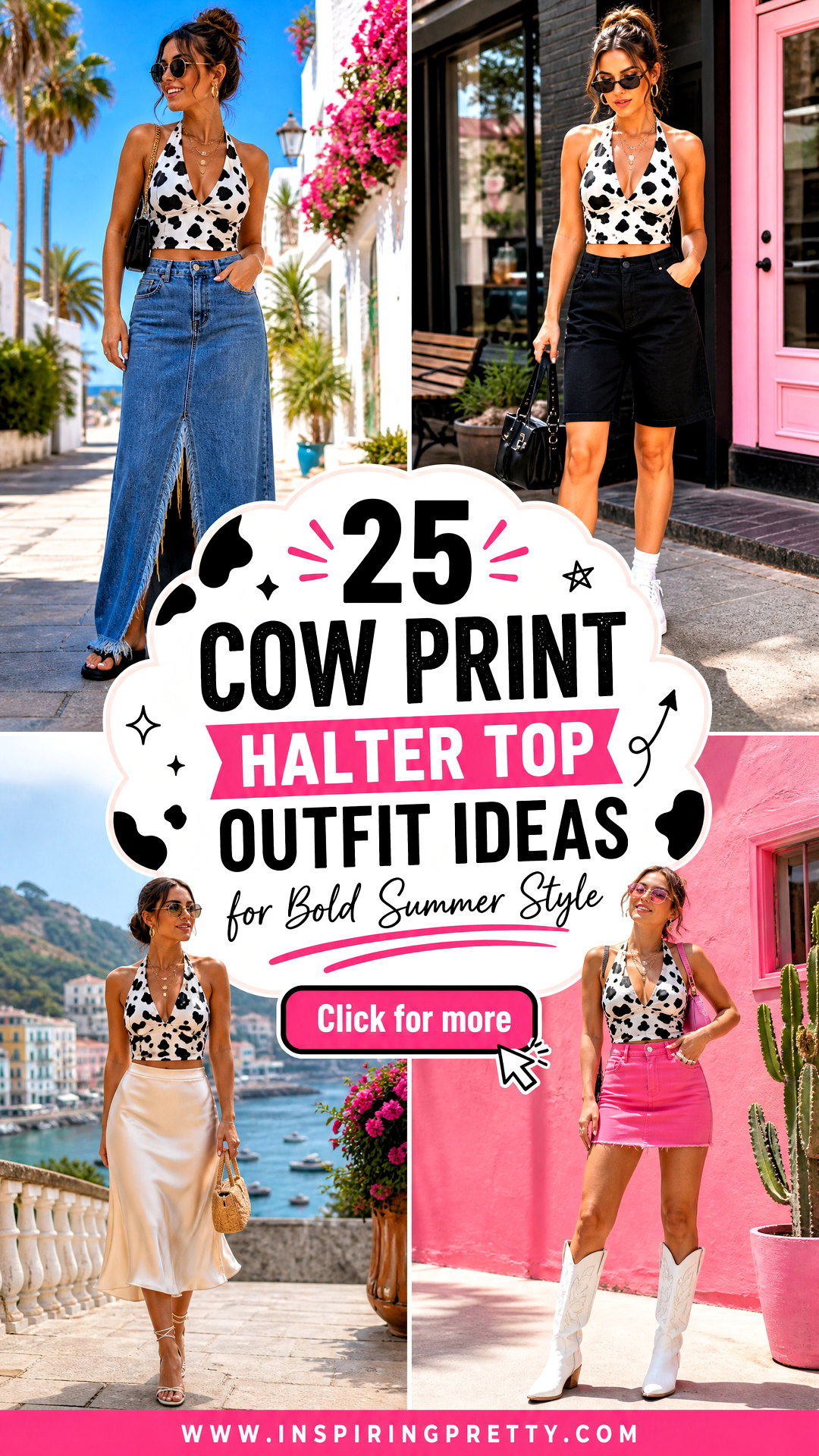 25 Cow Print Halter Top Outfit Ideas for Bold Summer Style - 25 Cow Print Halter Top Outfit Ideas for Bold Summer Style