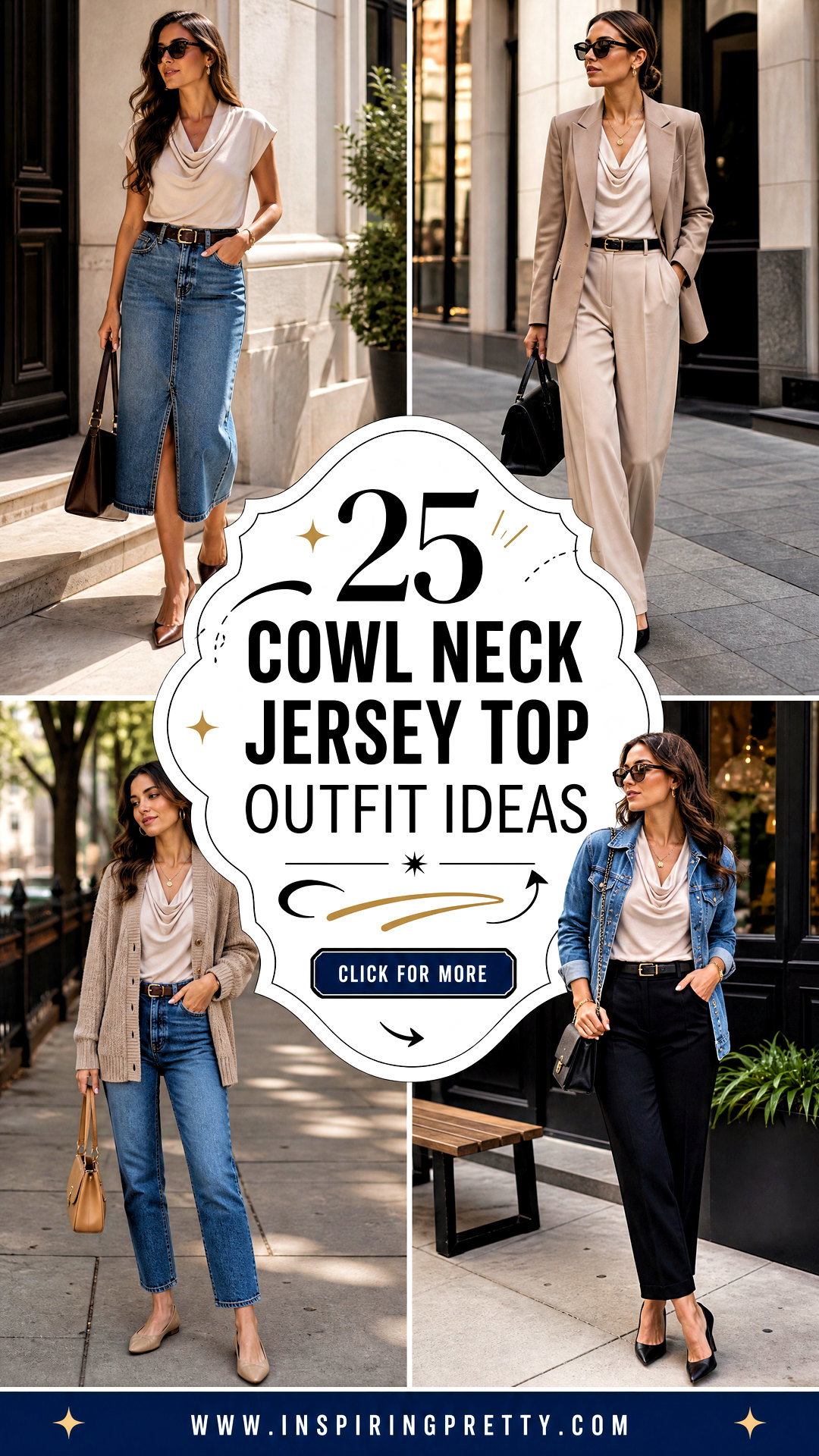 25 Cowl Neck Jersey Top Outfit Ideas for Polished Style - 25 Cowl Neck Jersey Top Outfit Ideas for Polished Style