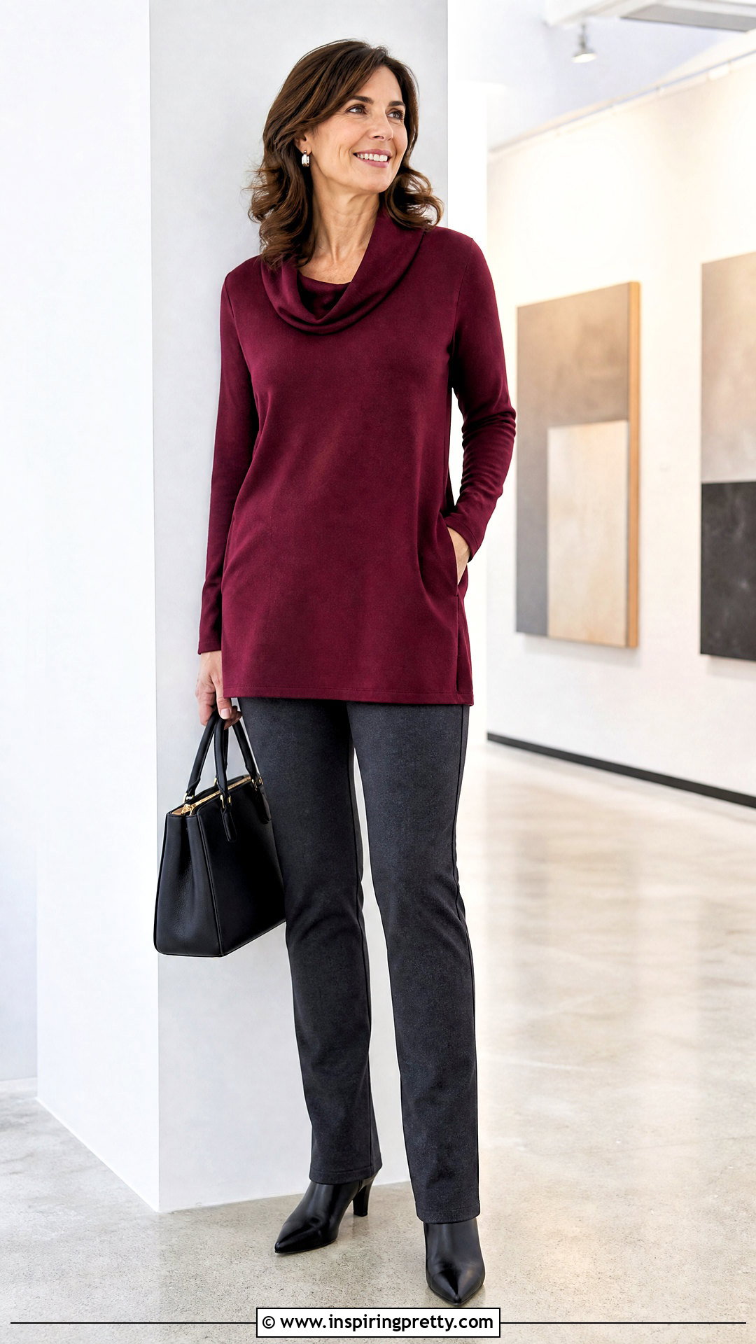 Cowl Neck Tunic Top With Pockets And Ponte Pants - 20 tunic tops with pockets