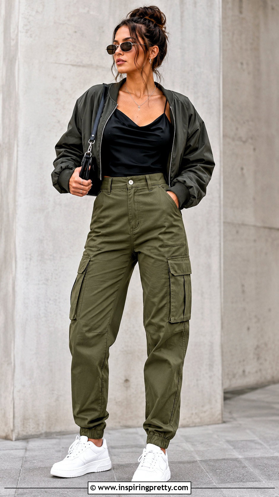 Cowl Top With Leather Pants - 50 cowl top outfit ideas