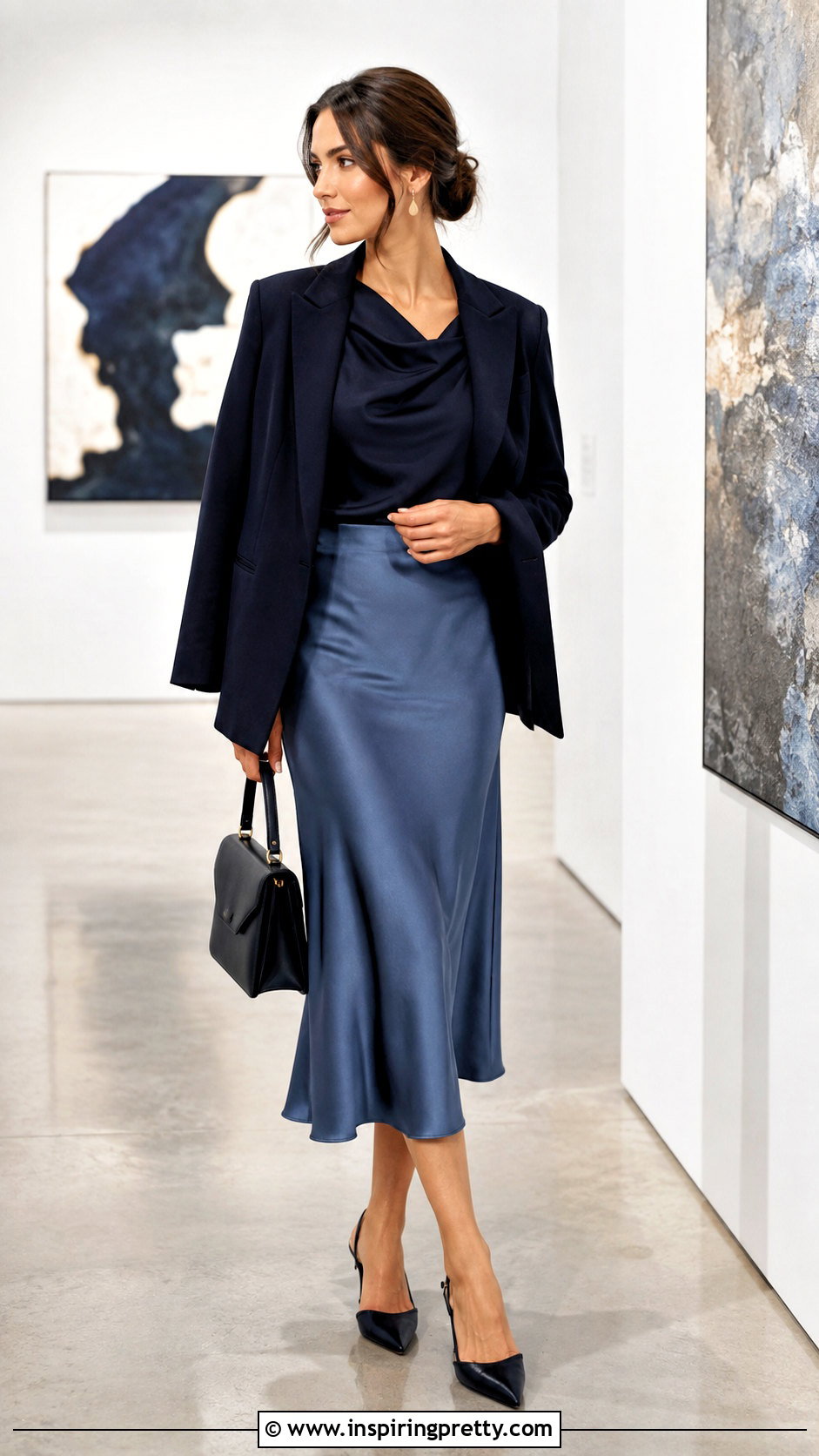 Cowl Top With Slip Skirt - 50 cowl top outfit ideas