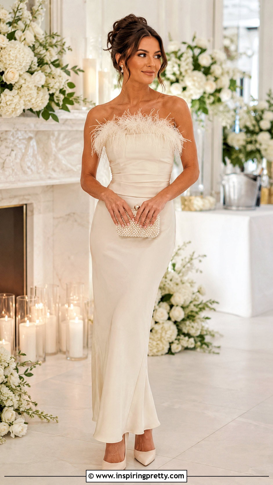 Cream Feather Top With Cream Maxi Skirt - 20 Cream Feather Top outfit ideas