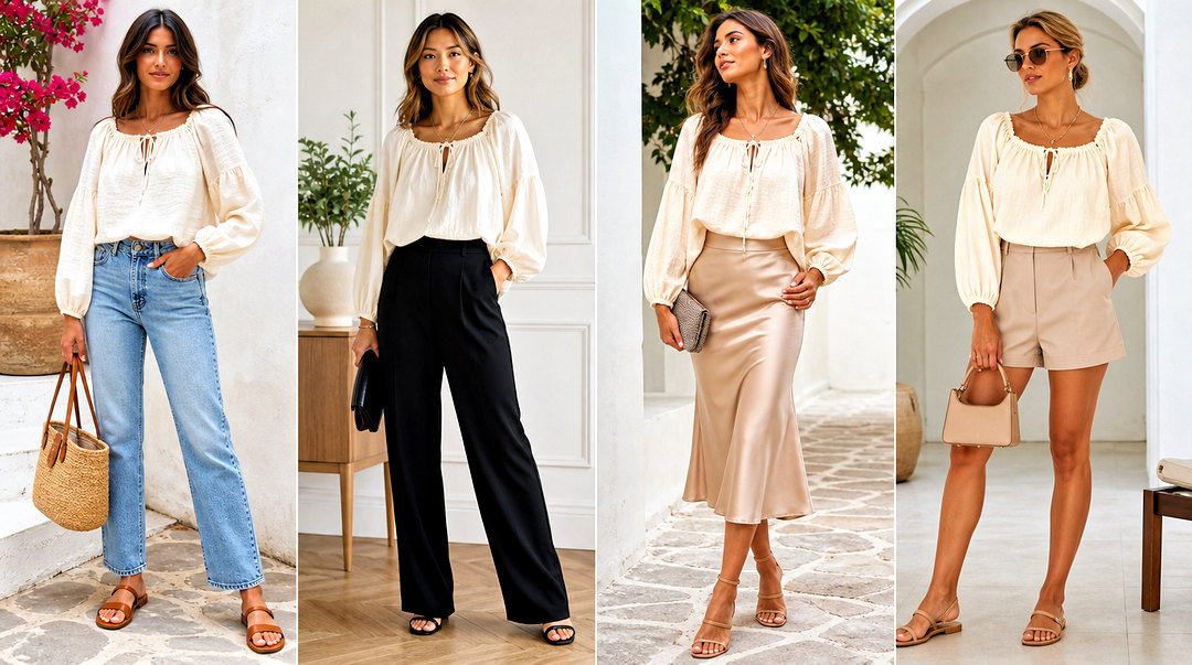 20 Cream Peasant Top Outfit Ideas for Breezy Summer Style