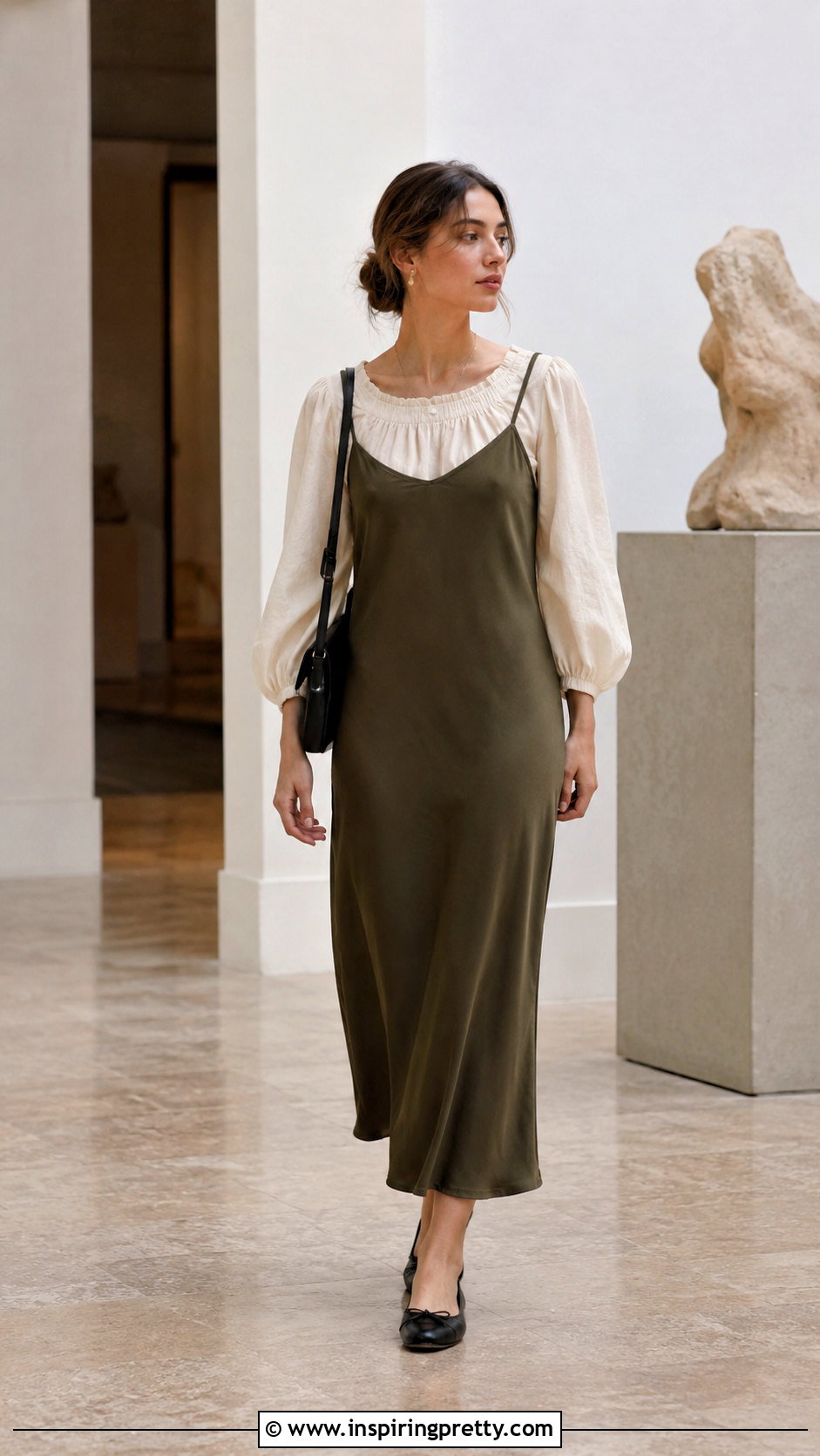 Cream Peasant Top With Slip Dress - 20 Cream Peasant Top outfit ideas