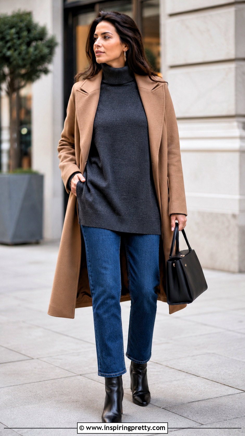 Cream Sweater Tunic With Skinny Jeans - 50 tunic tops with jeans
