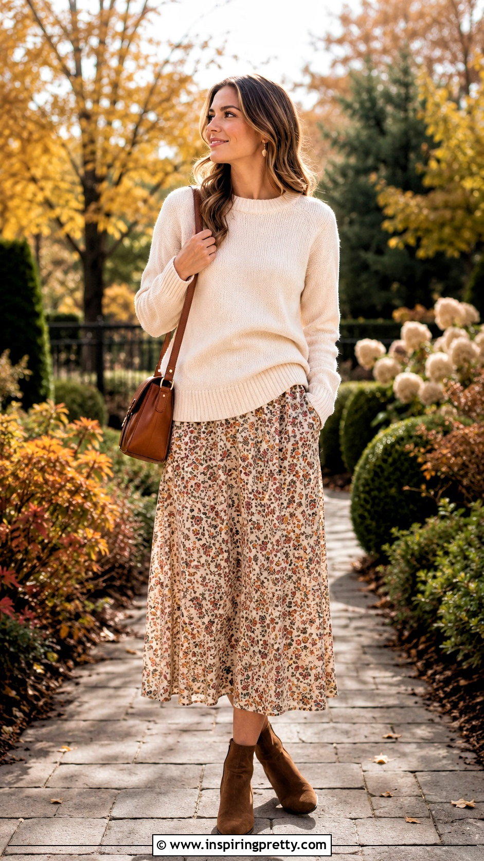 Crew Neck Sweater And Midi Dress Outfit - 50 top ideas