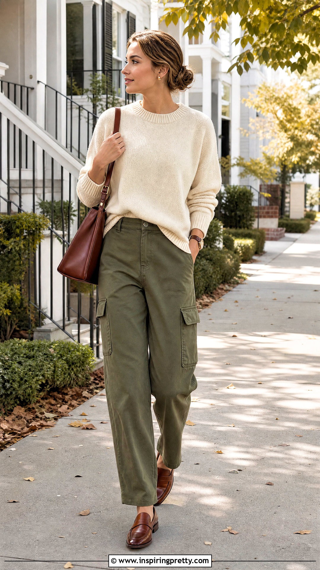 Crewneck Sweater With Cargo Pants - 50 tops to wear with cargo pants