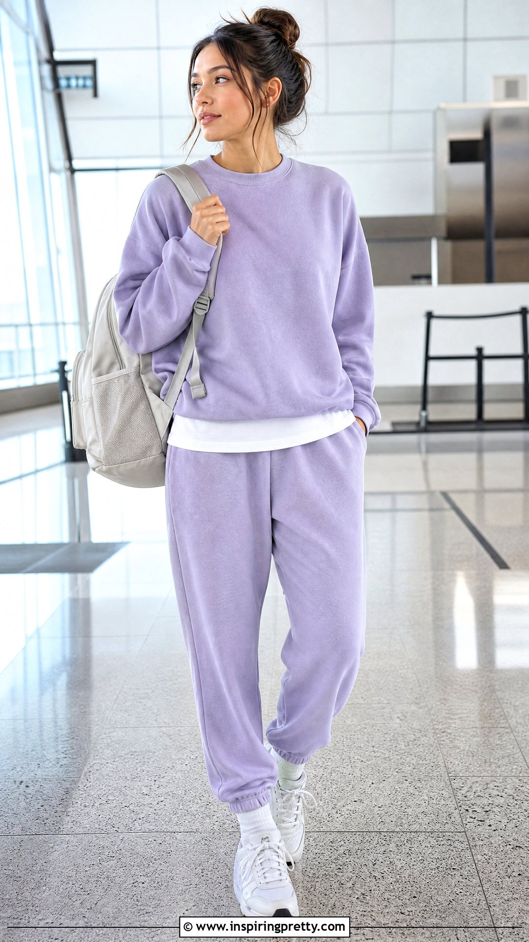 Crewneck Sweatshirt Top With Joggers - 25 long sleeve tops for girls