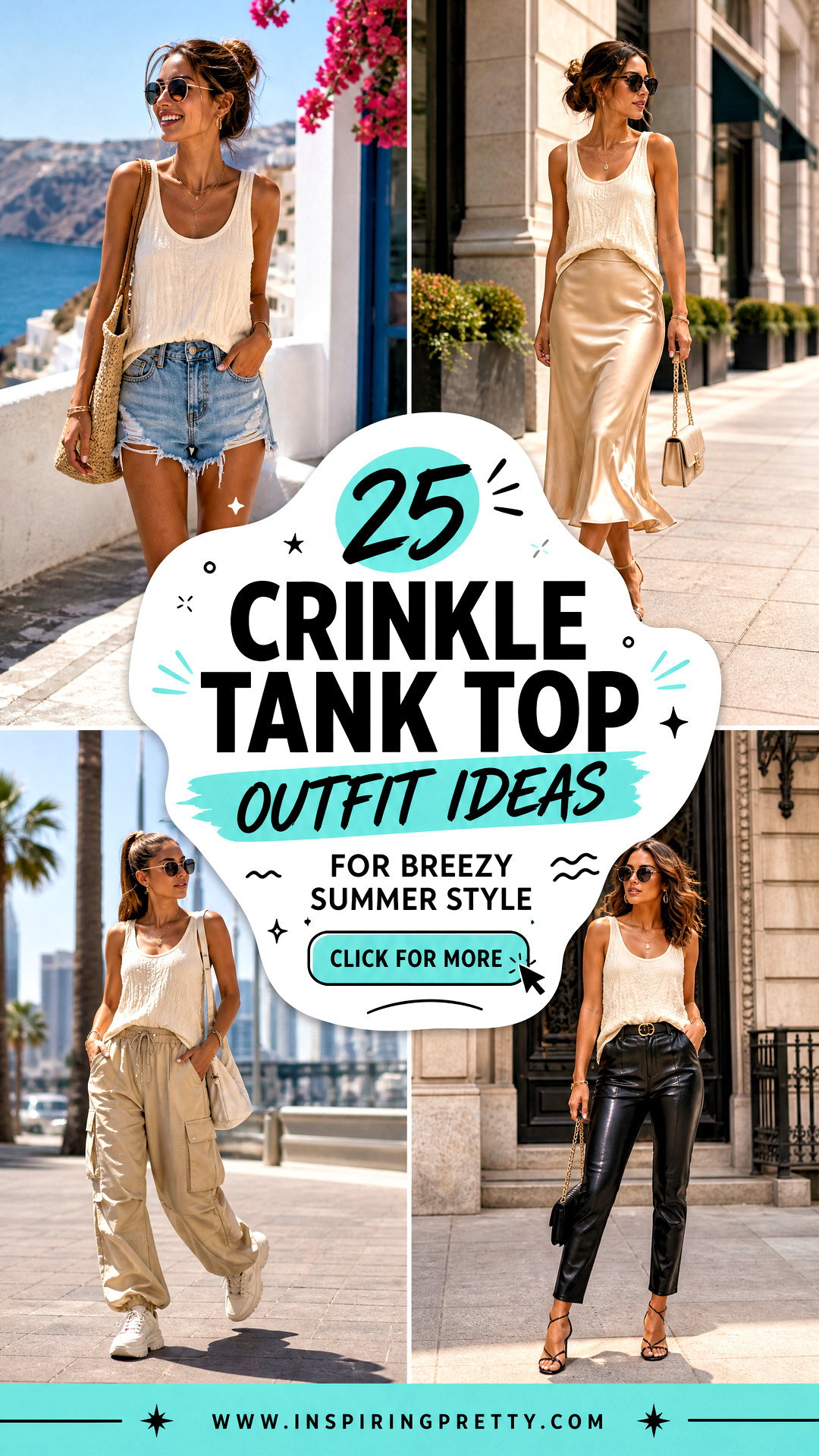 25 Crinkle Tank Top Outfit Ideas for Breezy Summer Style - 25 Crinkle Tank Top Outfit Ideas for Breezy Summer Style