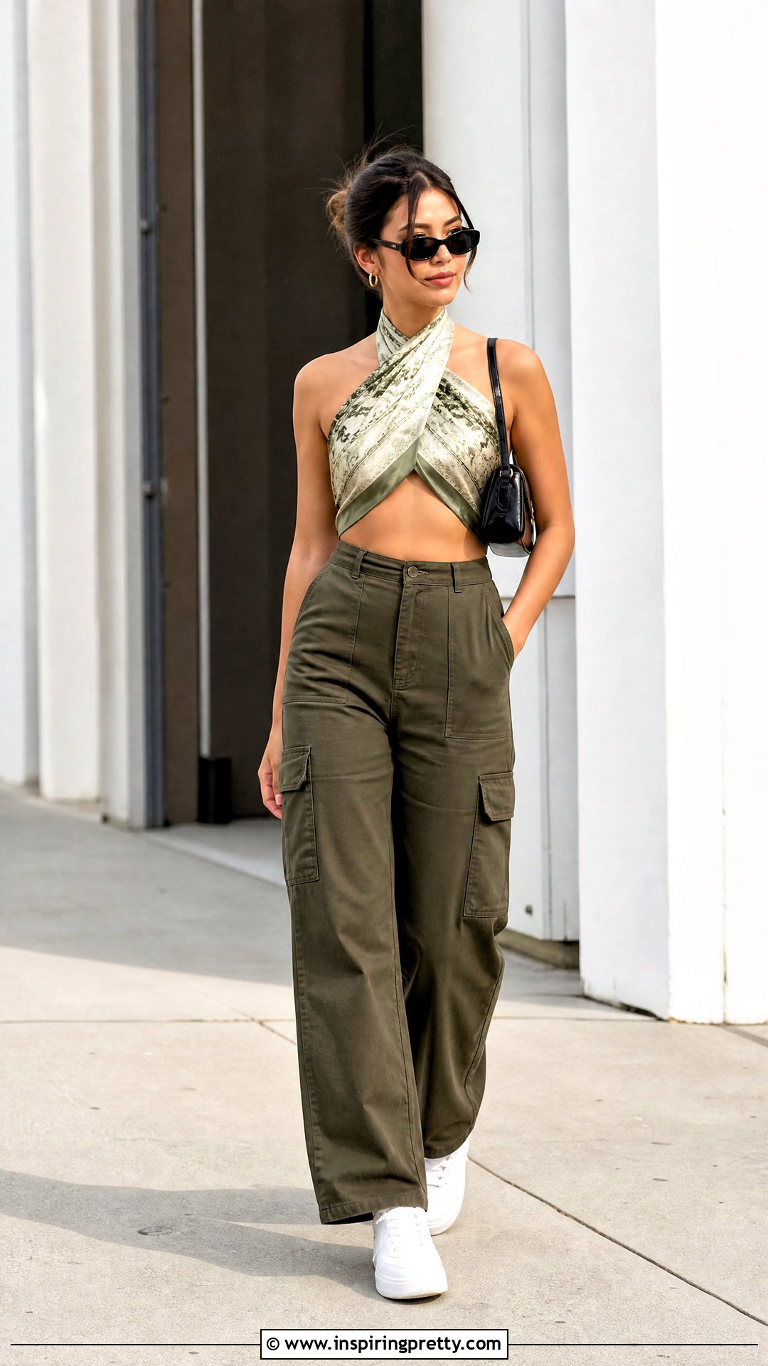 Crisscross Halter Scarf Top - how to make a top out of a scarf (20 ways)