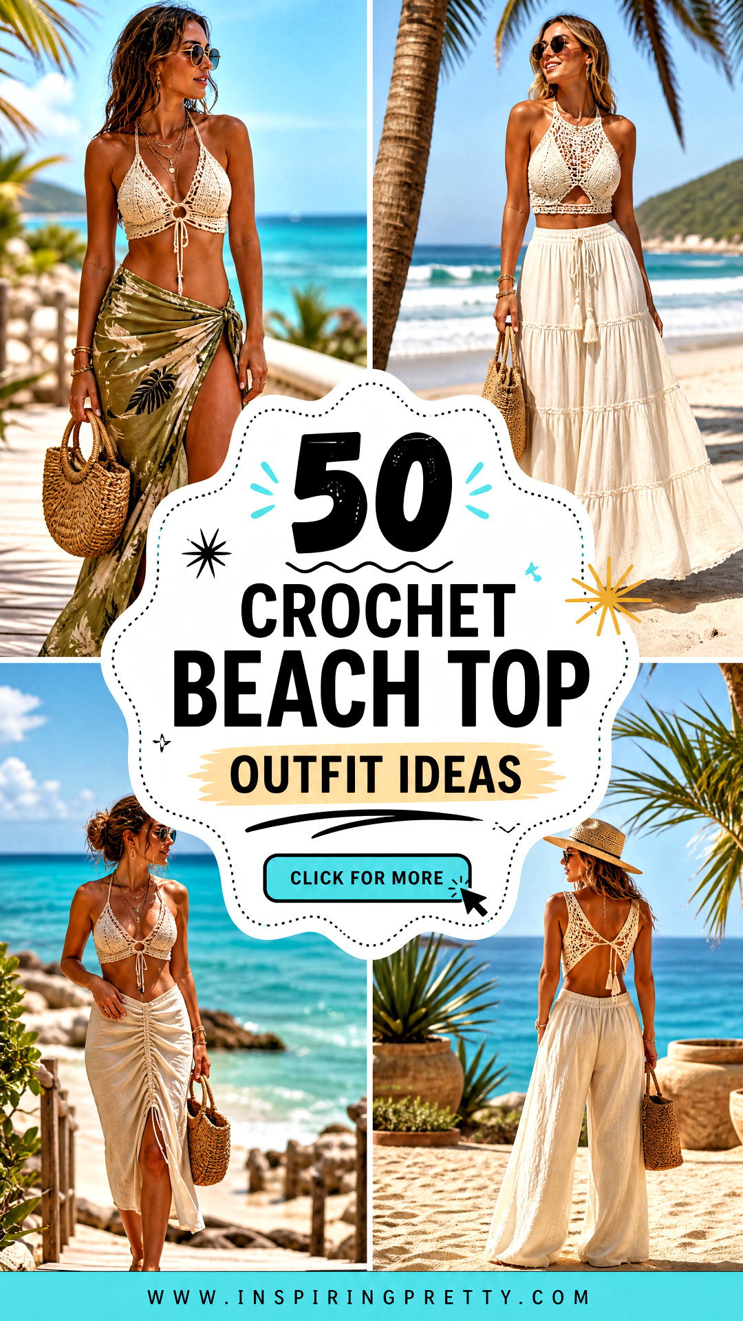 50 Crochet Beach Top Outfit Ideas for Effortless Vacation Style - 50 Crochet Beach Top Outfit Ideas for Effortless Vacation Style