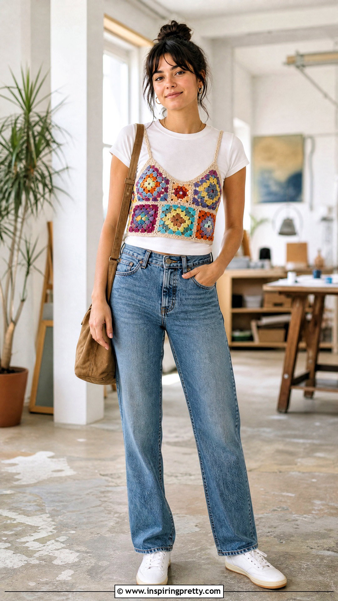 Crochet Bra Top Over A Fitted T Shirt - 50 crochet bra top outfit ideas