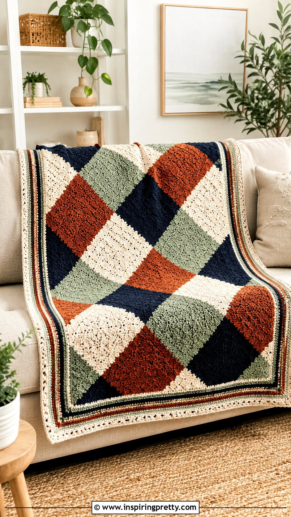 Crochet C C Geometric Blanket With Chart - 50 top croche com grafico ideas