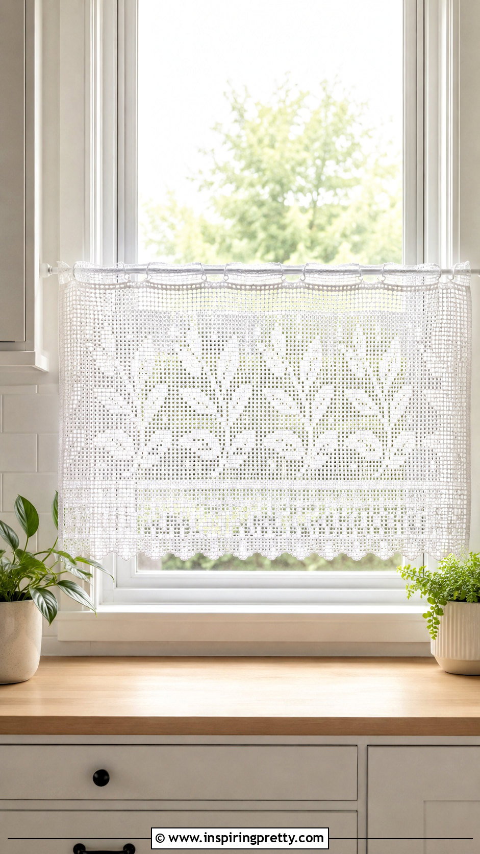 Crochet Cafe Curtain With Chart - 50 top croche com grafico ideas