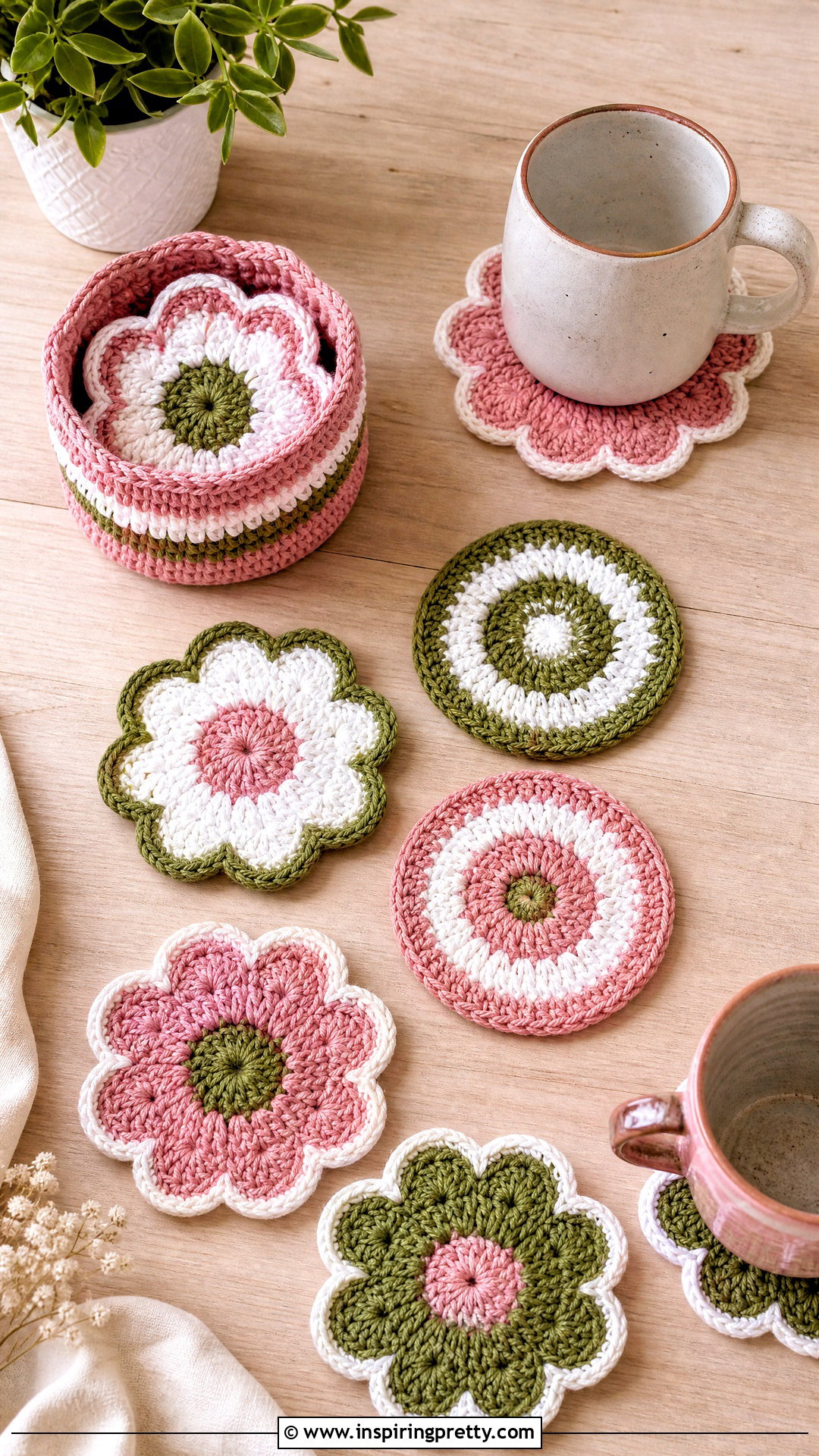 Crochet Coaster Set - 50 top crochet patrón ideas