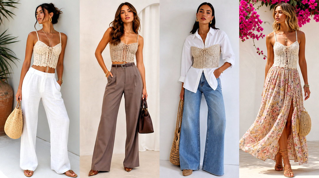 50 Crochet Corset Top Outfit Ideas for Chic Summer Styling