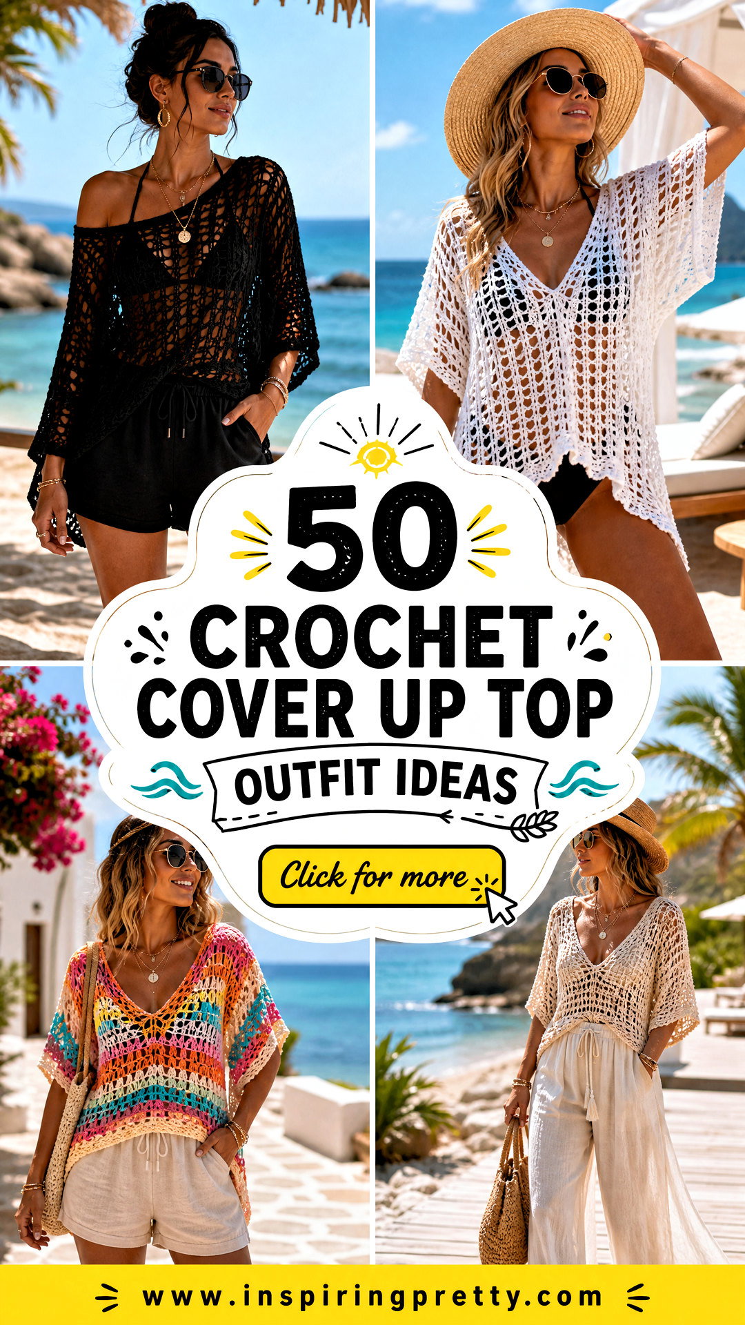 50 Crochet Cover Up Top Outfit Ideas for Chic Beach Days - 50 Crochet Cover Up Top Outfit Ideas for Chic Beach Days