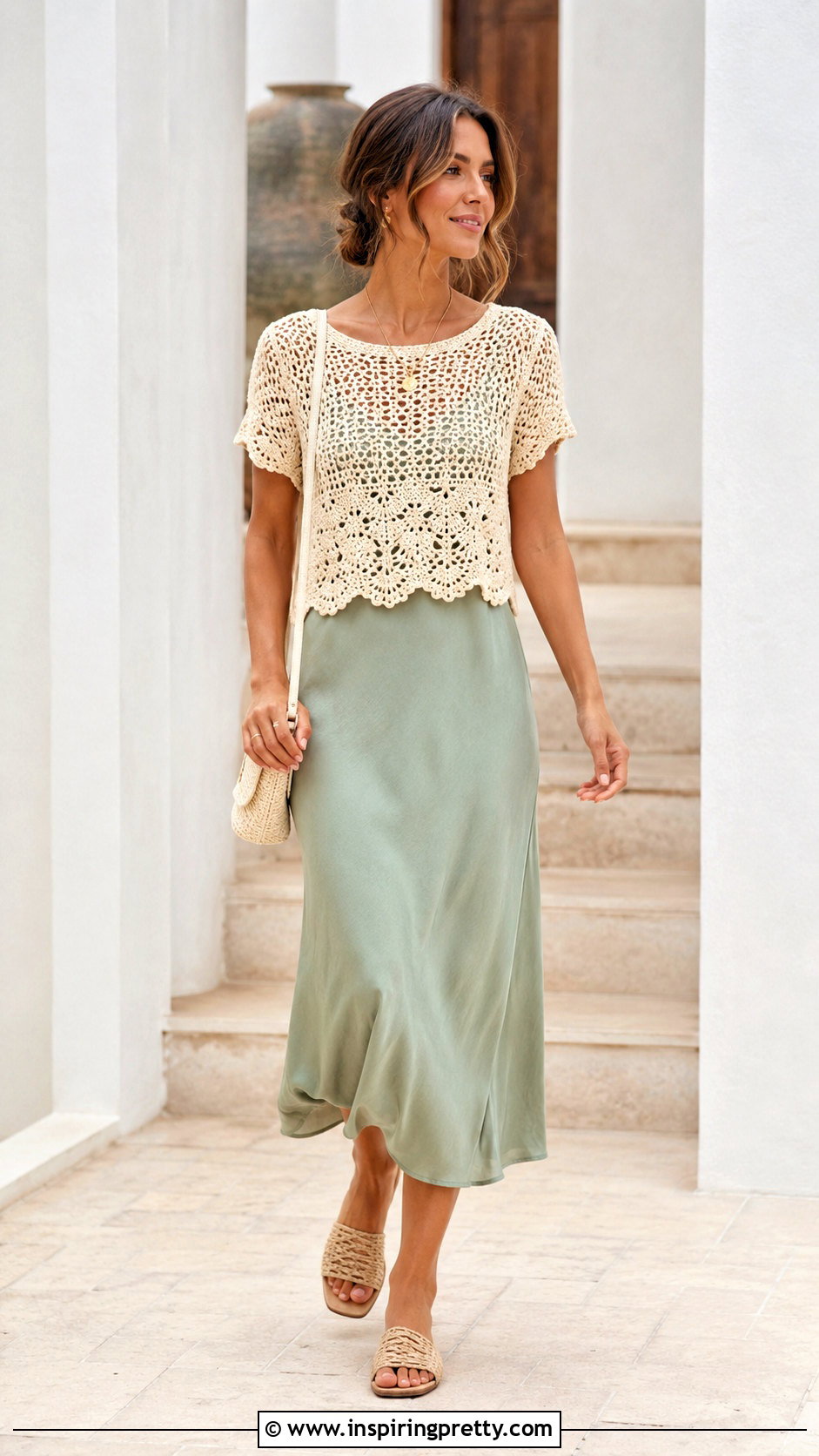 Crochet Crazy Love Top Over A Slip Dress - 20 Crochet Crazy Love Top outfit ideas