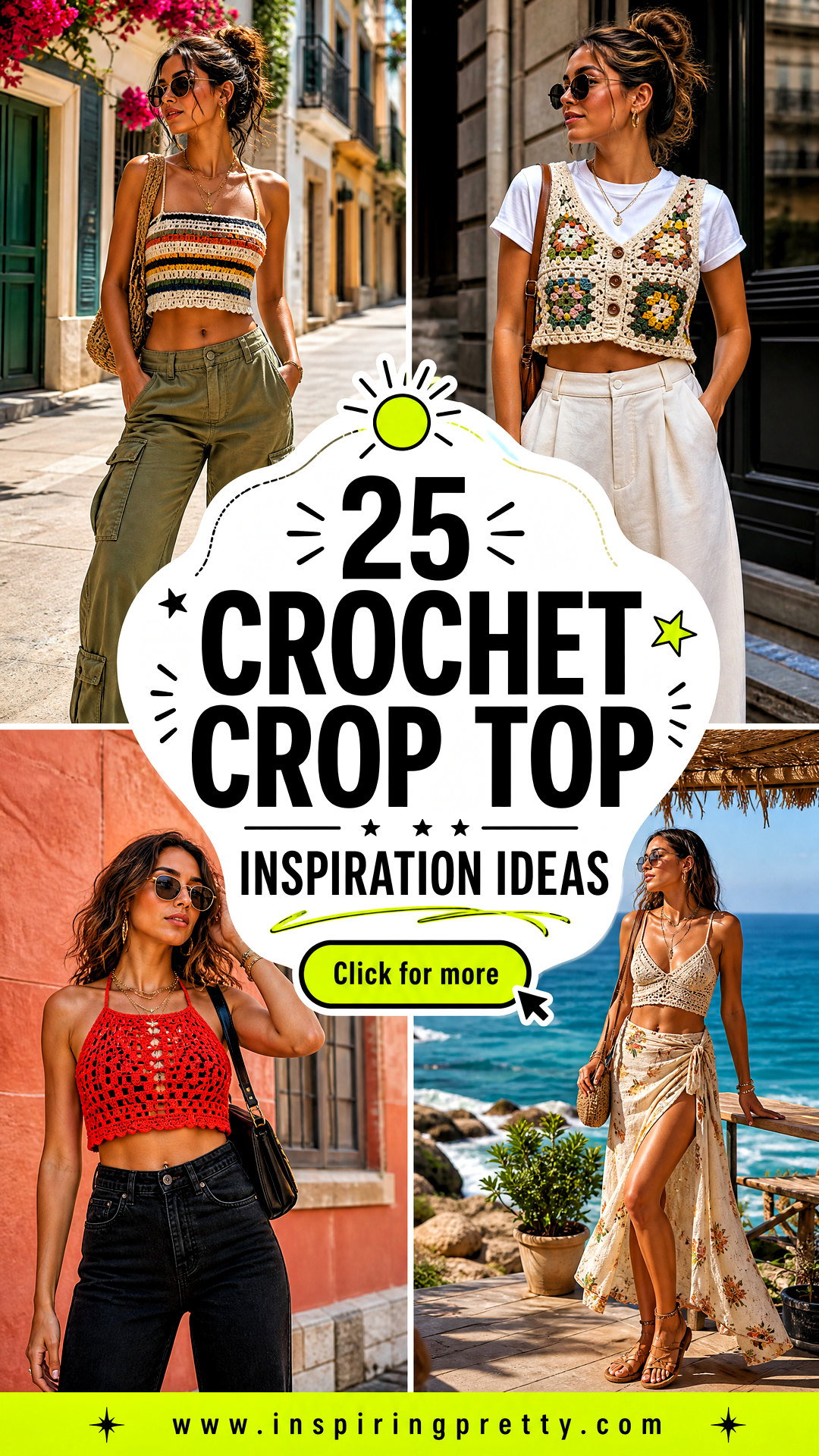 25 Crochet Crop Top Inspiration Ideas for Fresh Summer Style - 25 Crochet Crop Top Inspiration Ideas for Fresh Summer Style