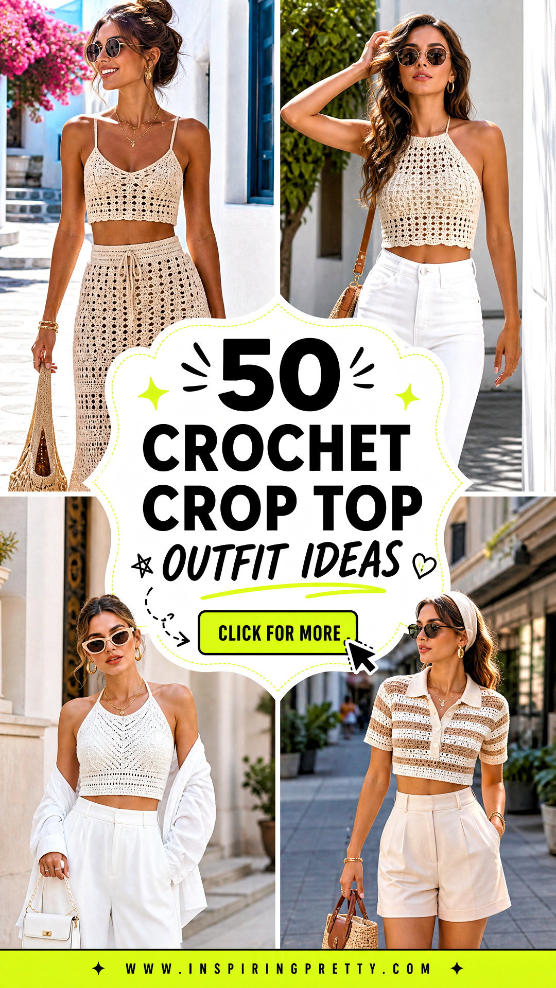 50 Crochet Crop Top Outfit Ideas for Fresh Summer Style - 50 Crochet Crop Top Outfit Ideas for Fresh Summer Style