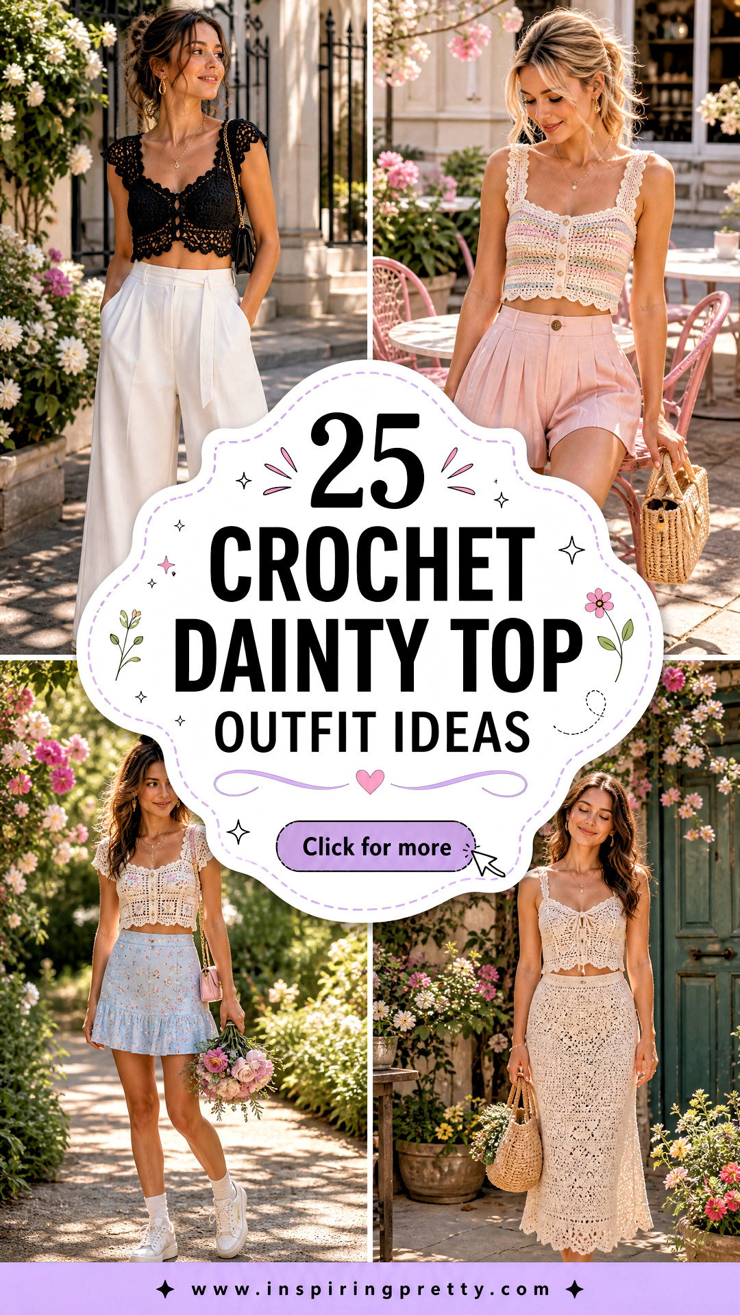 25 Crochet Dainty Top Outfit Ideas for Soft Romantic Style - 25 Crochet Dainty Top Outfit Ideas for Soft Romantic Style