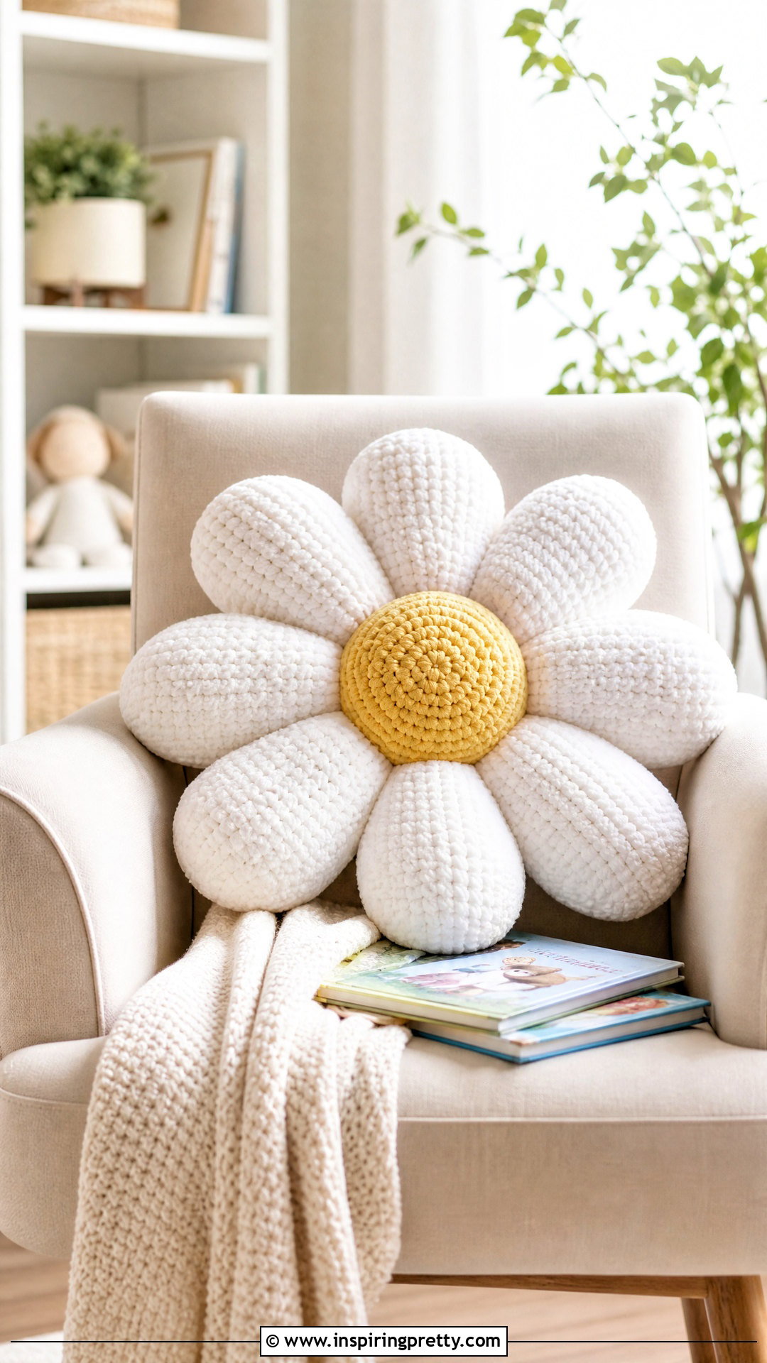 Crochet Daisy Pillow - 50 top häkeln ideas