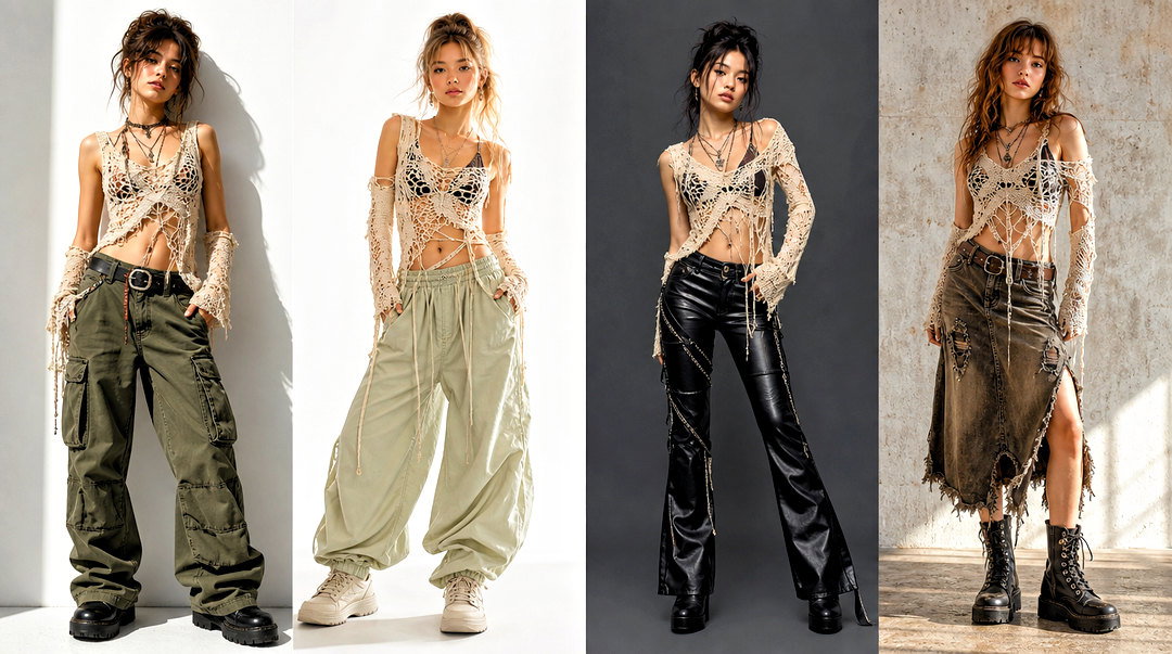 25 Crochet Fairy Grunge Top Outfit Ideas for Festival Season