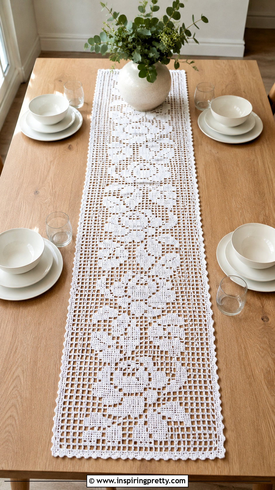 Crochet Filet Table Runner With Chart - 50 top croche com grafico ideas