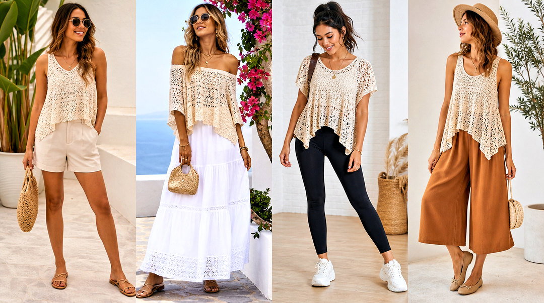 20 Crochet Flowy Top Outfit Ideas for Breezy Summer Style