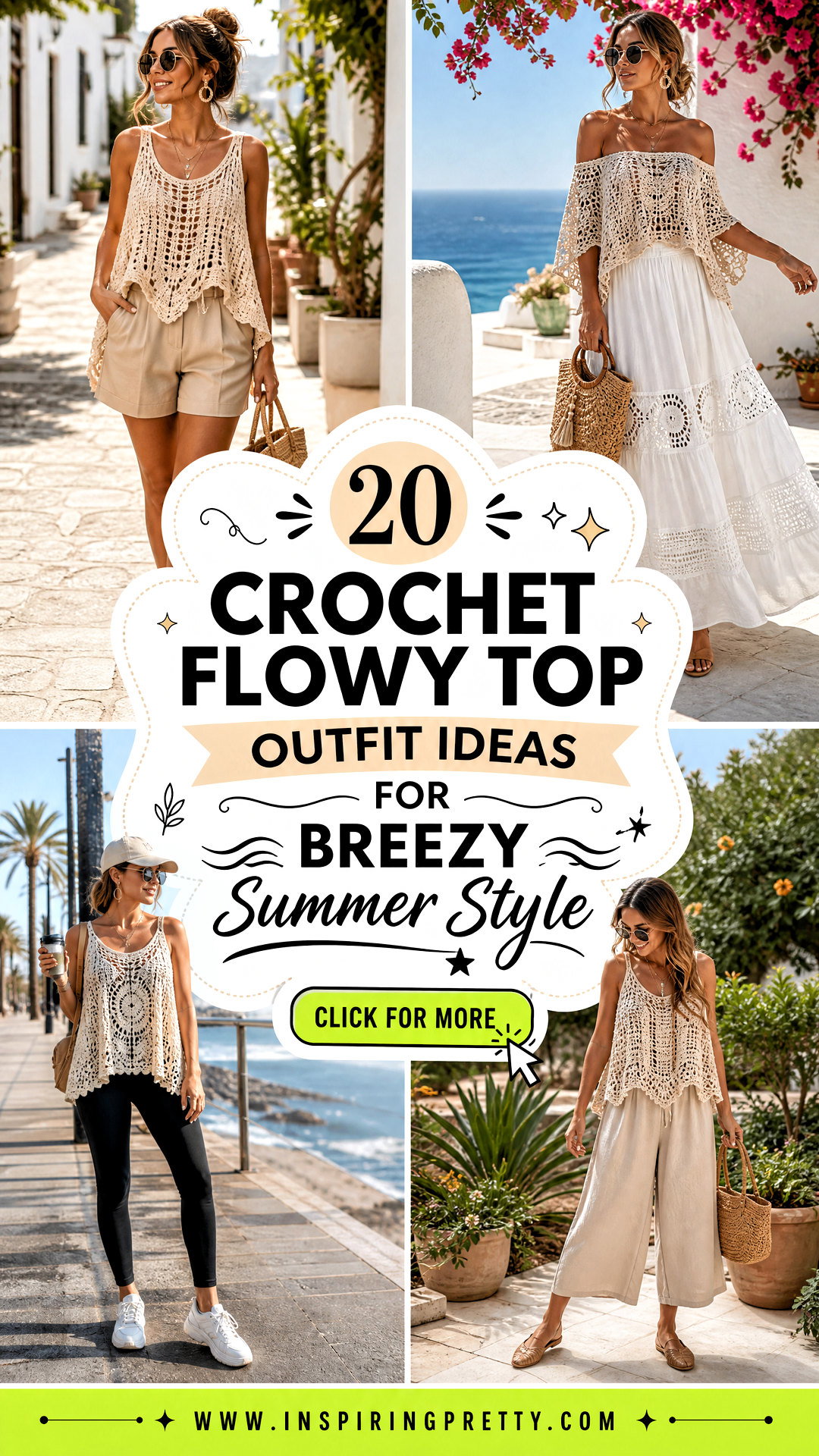 20 Crochet Flowy Top Outfit Ideas for Breezy Summer Style - 20 Crochet Flowy Top Outfit Ideas for Breezy Summer Style