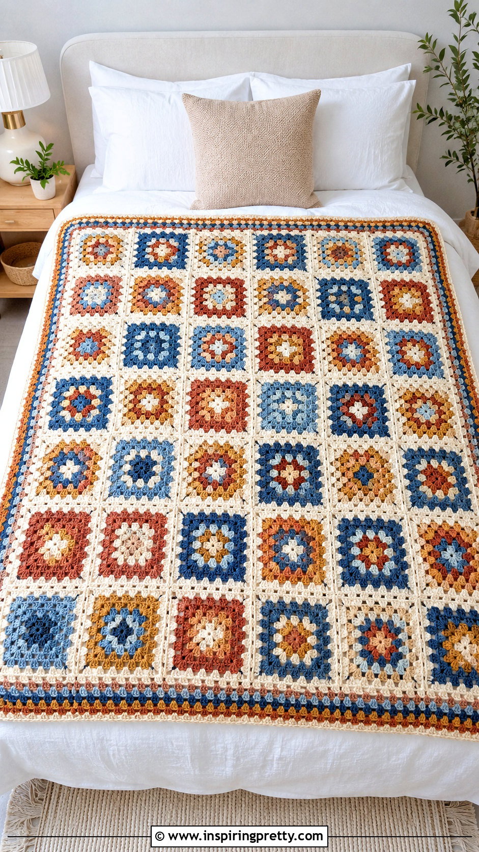 Crochet Granny Square Blanket With Chart - 50 top croche com grafico ideas