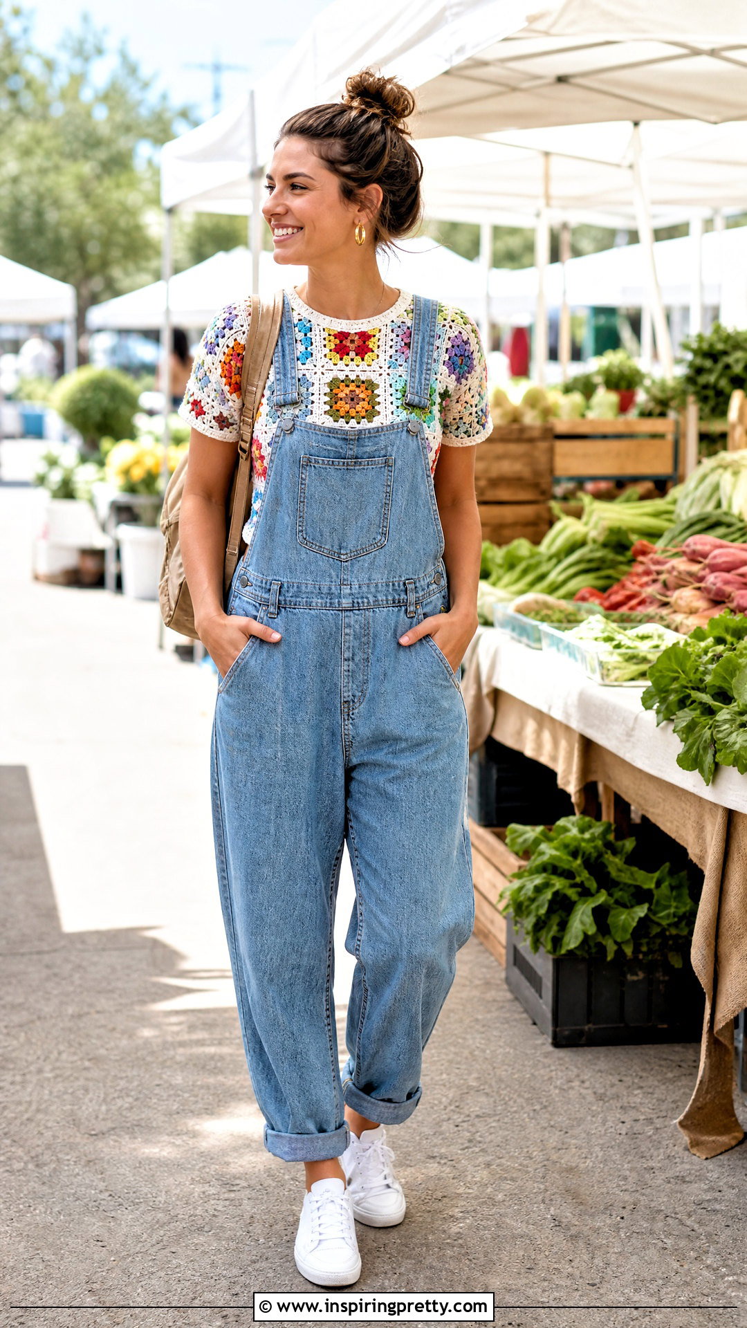 Crochet Granny Square Top With Overalls - 50 crochet granny square top outfit ideas