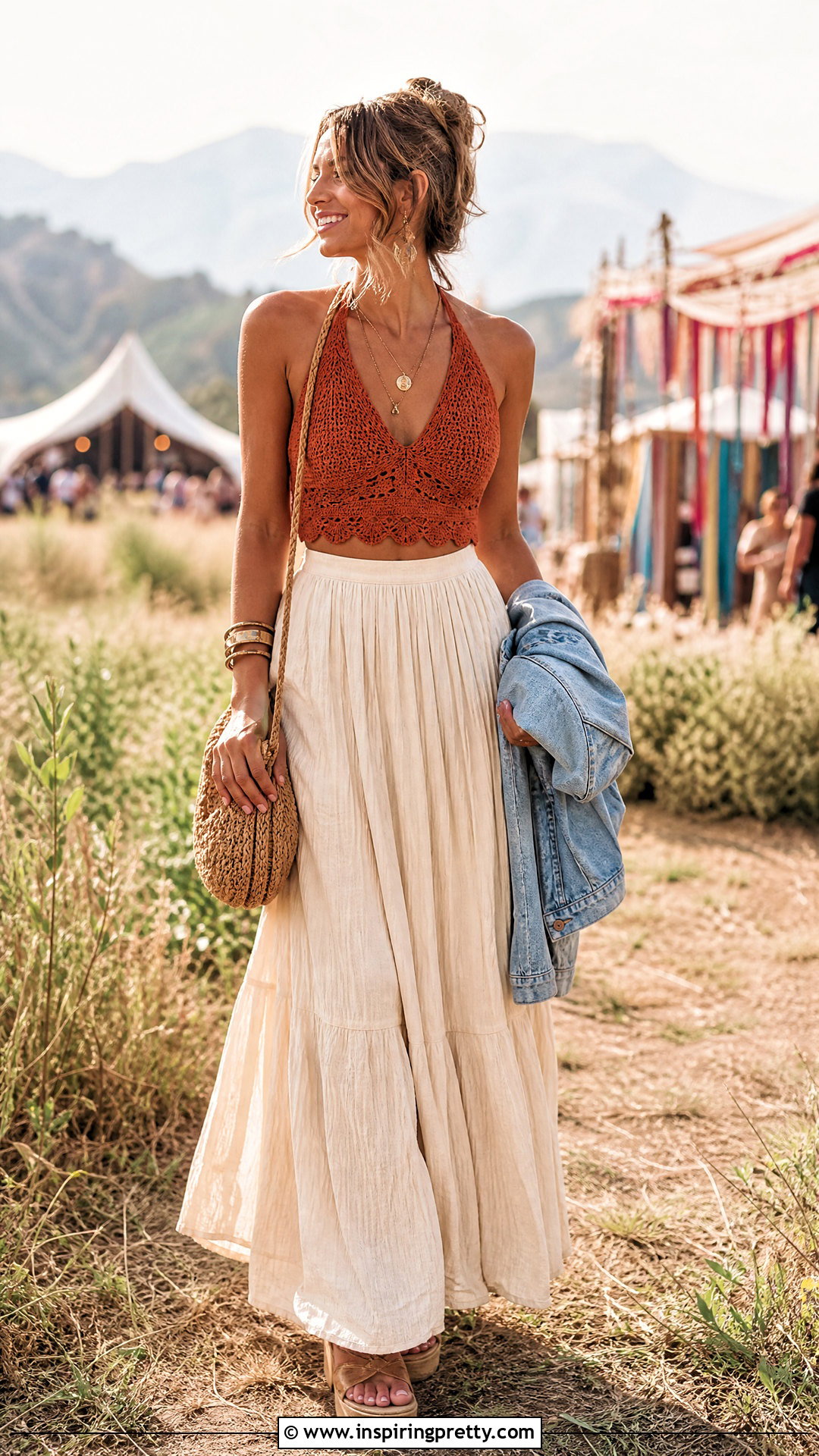 Crochet Halter Top And Maxi Skirt Outfit - 50 top a crochet outfit ideas