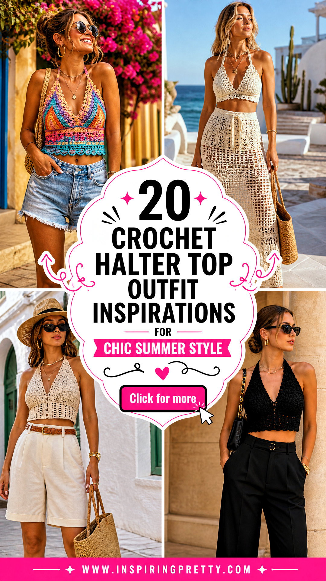 20 Crochet Halter Top Outfit Inspirations for Chic Summer Style - 20 Crochet Halter Top Outfit Inspirations for Chic Summer Style