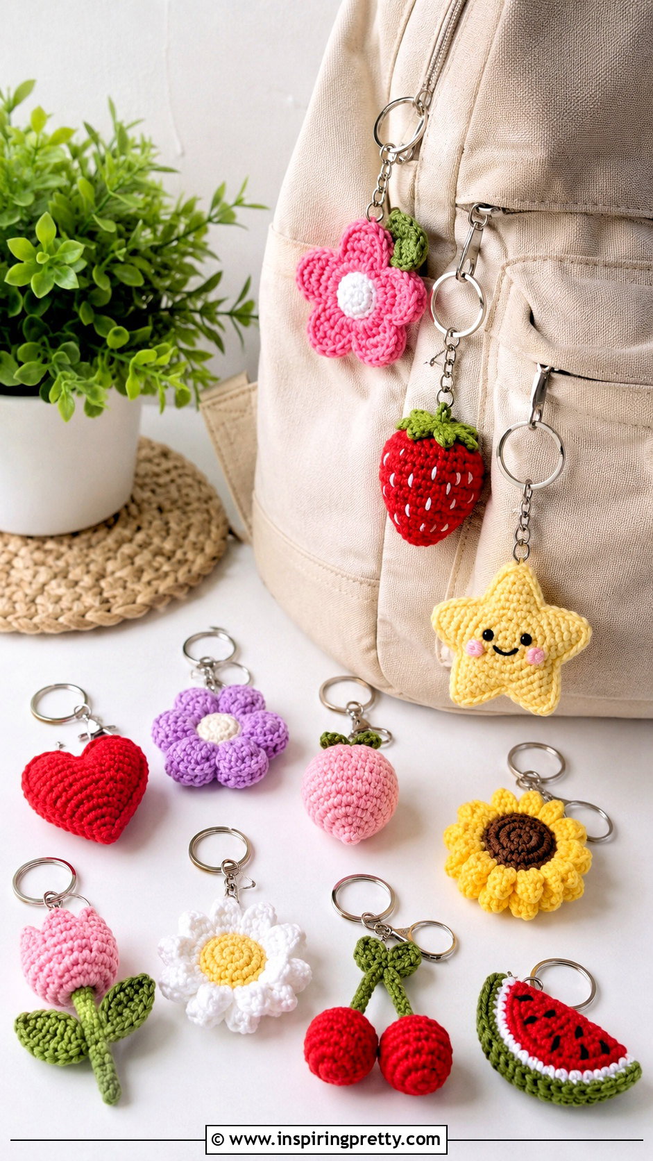 Crochet Keychain Charm With Chart - 50 top croche com grafico ideas