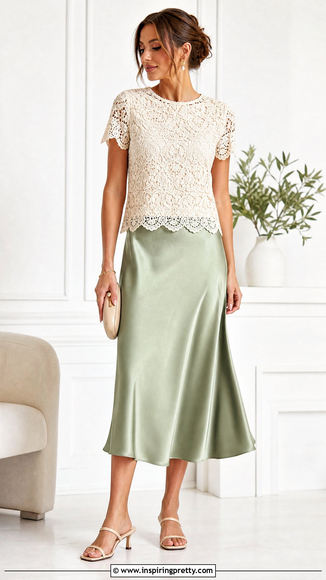 Crochet Lace Top With Satin Midi Skirt - 50 top de croche passo a passo ideas