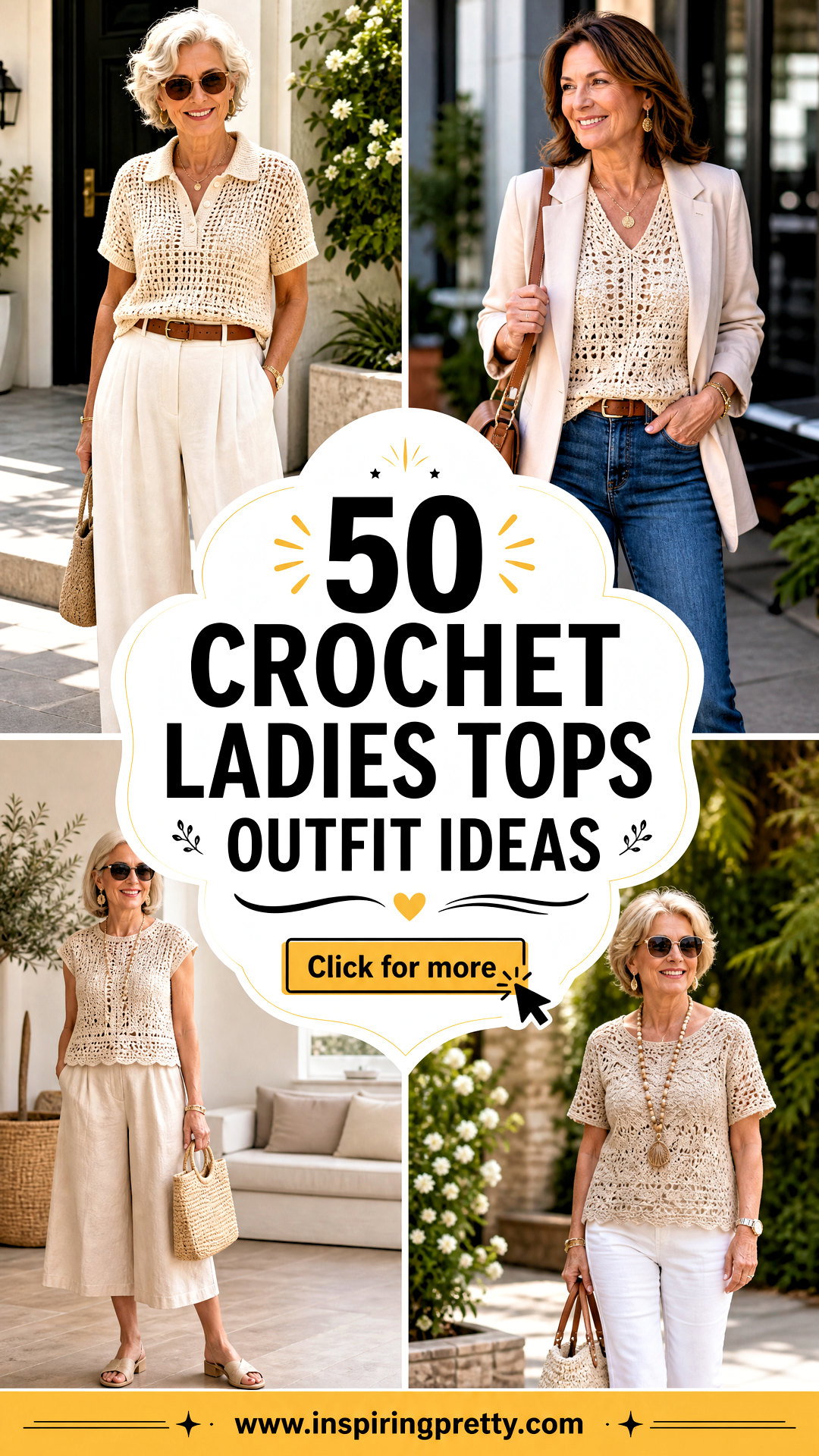50 Crochet Ladies Tops Outfit Ideas for Effortless Everyday Style - 50 Crochet Ladies Tops Outfit Ideas for Effortless Everyday Style