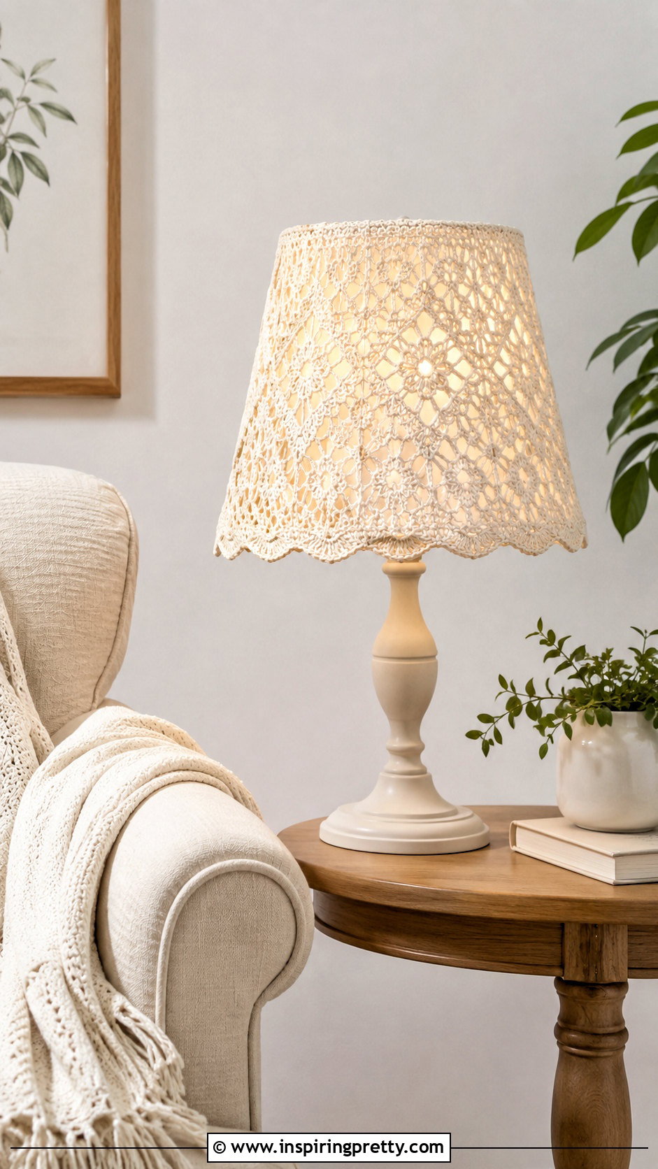 Crochet Lampshade Cover With Chart - 50 top croche com grafico ideas