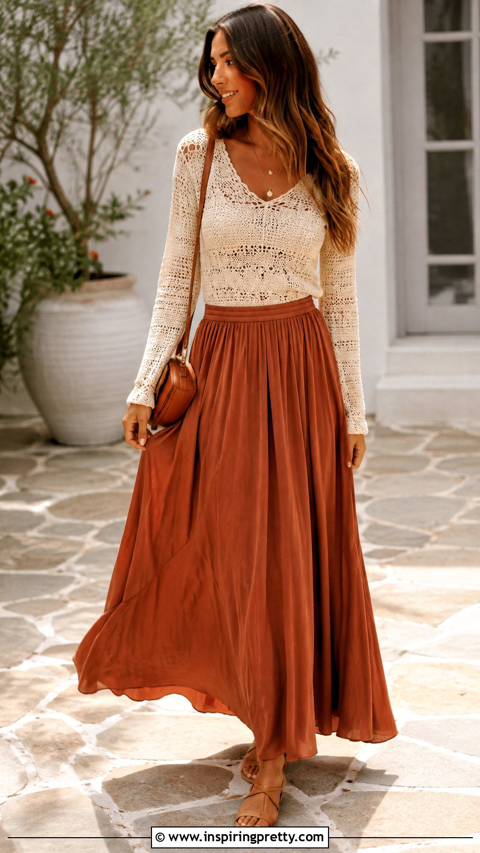 Crochet Long Sleeve Top With Maxi Skirt - 25 Crochet Tops With Long Sleeves