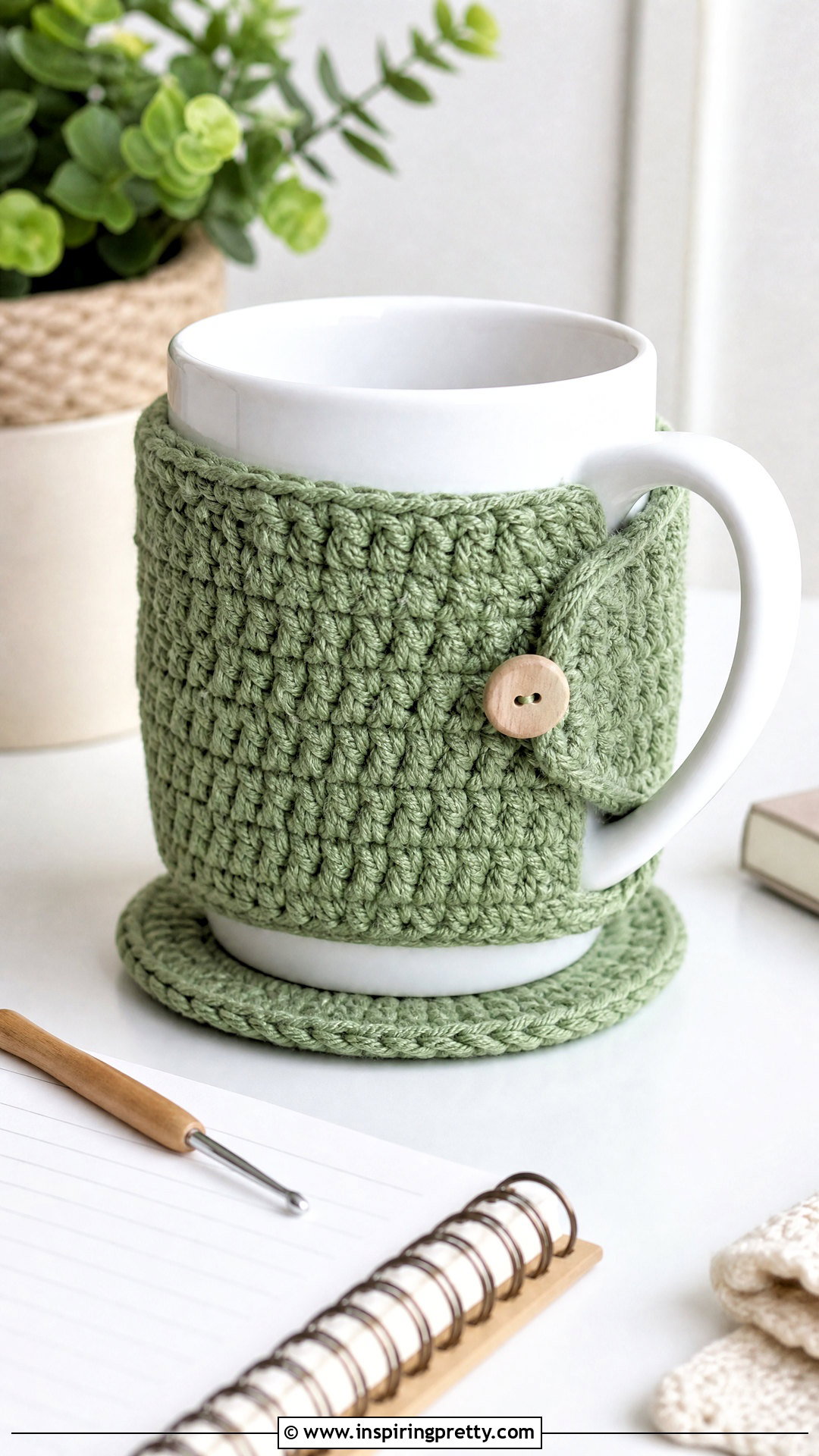 Crochet Mug Cozy - 50 top crochet patrón ideas