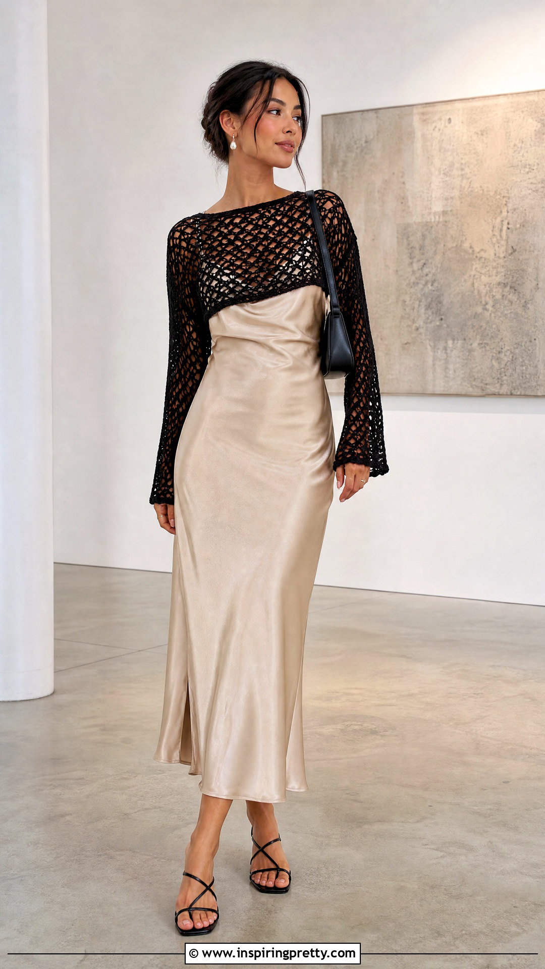 Crochet Net Top With Slip Dress - 50 crochet net top outfit ideas