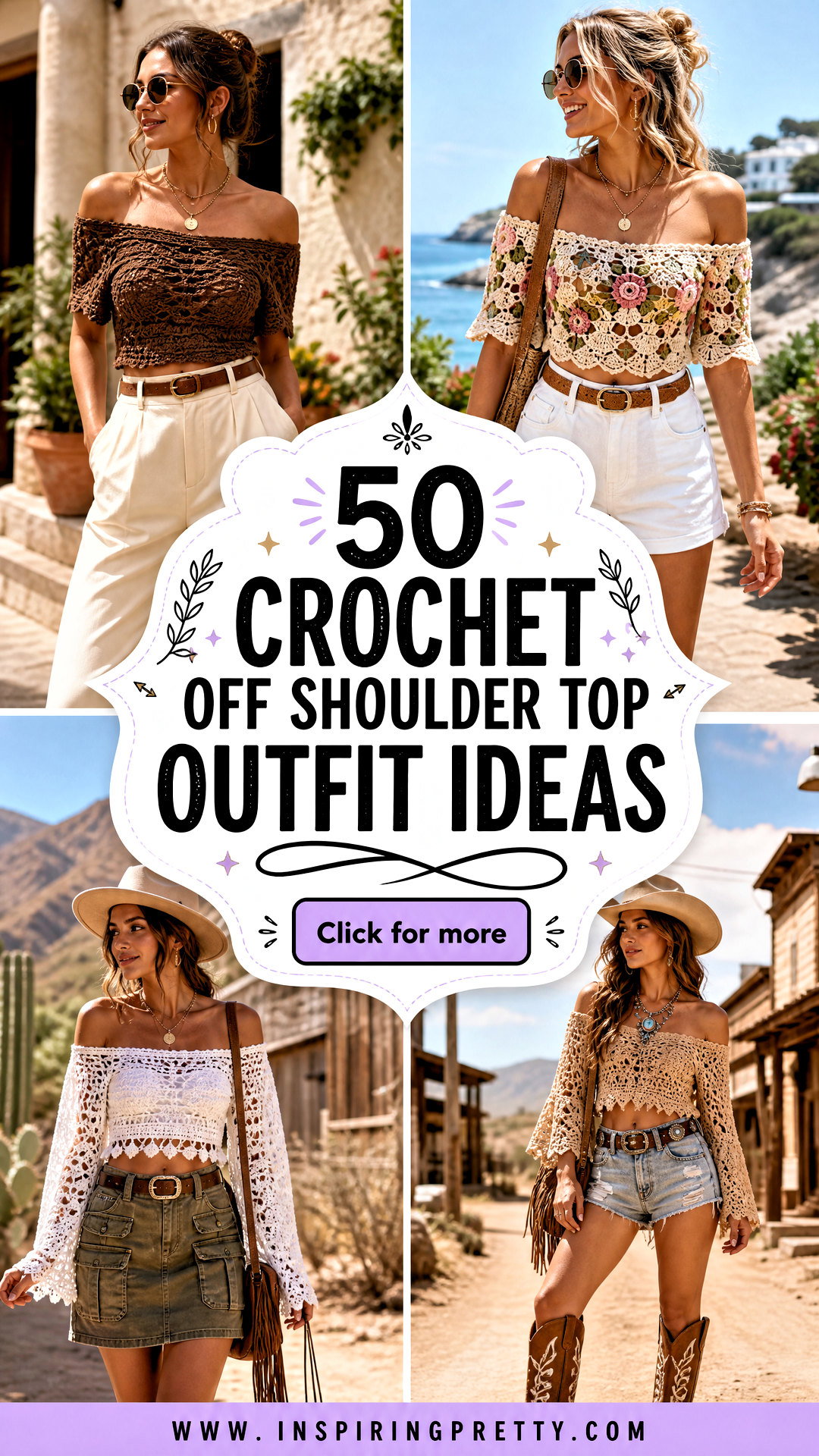 50 Crochet Off Shoulder Top Outfit Ideas for Breezy Summer Style - 50 Crochet Off Shoulder Top Outfit Ideas for Breezy Summer Style