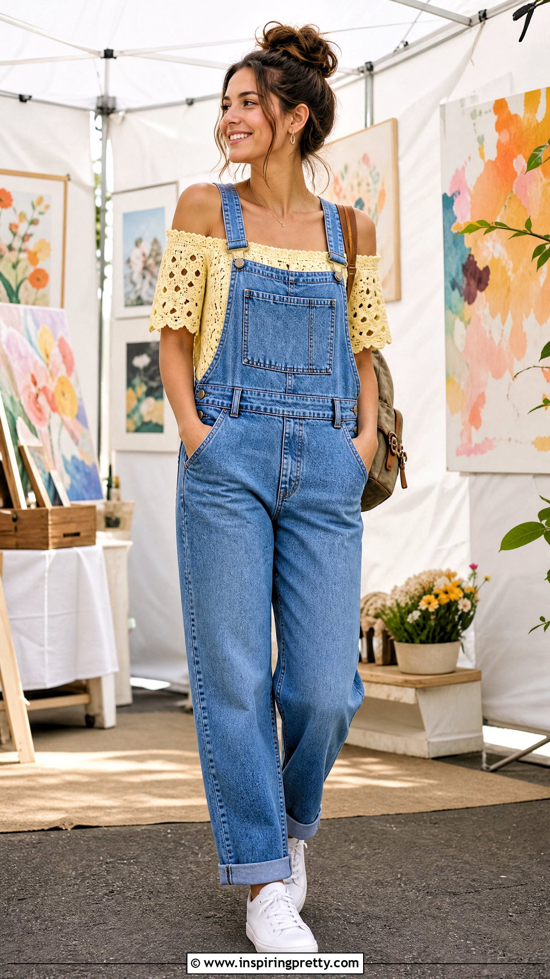 Crochet Off Shoulder Top With Overalls - 50 Crochet Off Shoulder Top outfit ideas